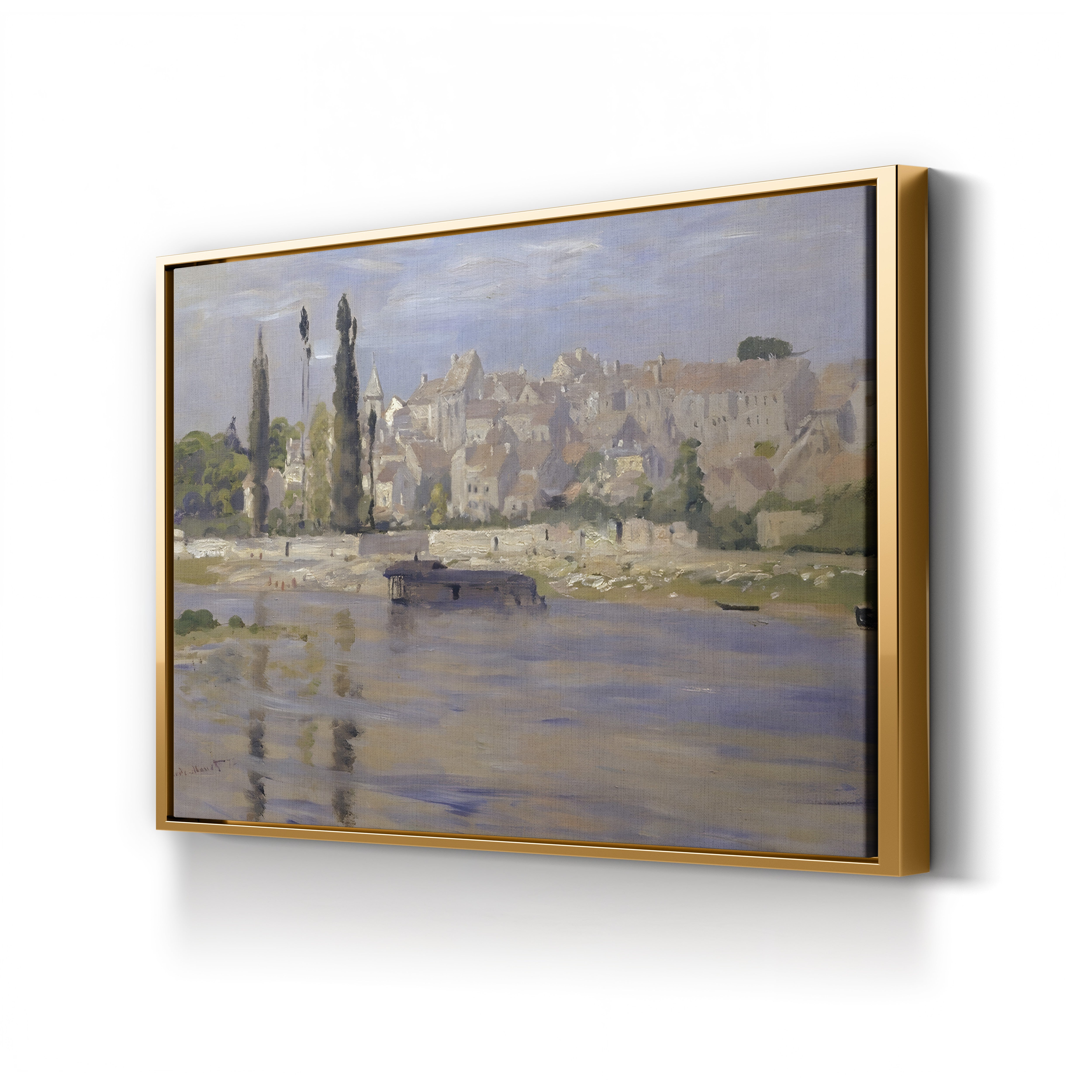 Carrières-Saint-Denis, 1872 – Claude Monet Wall Art | Early Impressionist Seine Landscape Canvas Print