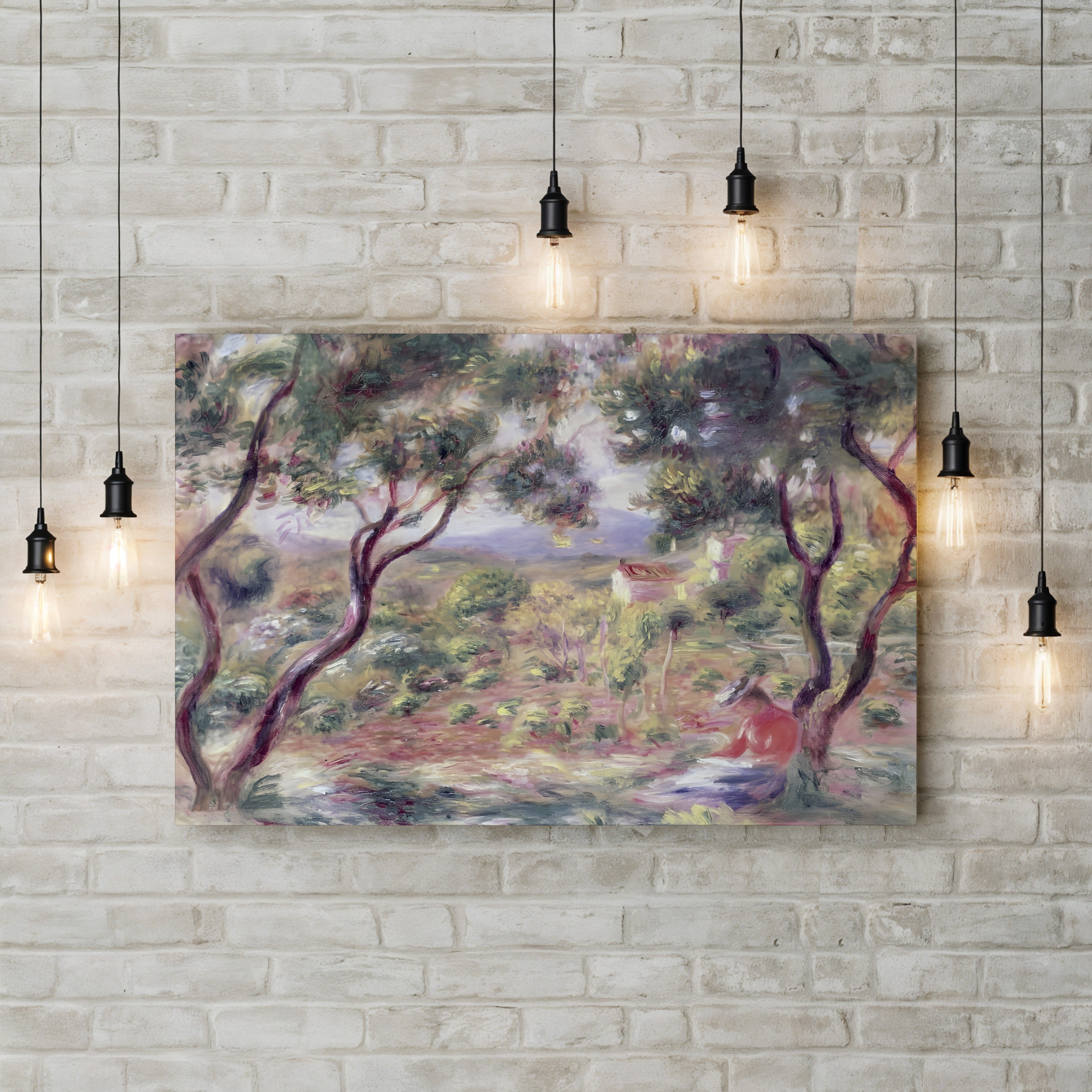 The Vines at Cagnes, 1906 – Pierre-Auguste Renoir Wall Art | Impressionist Landscape Canvas Print