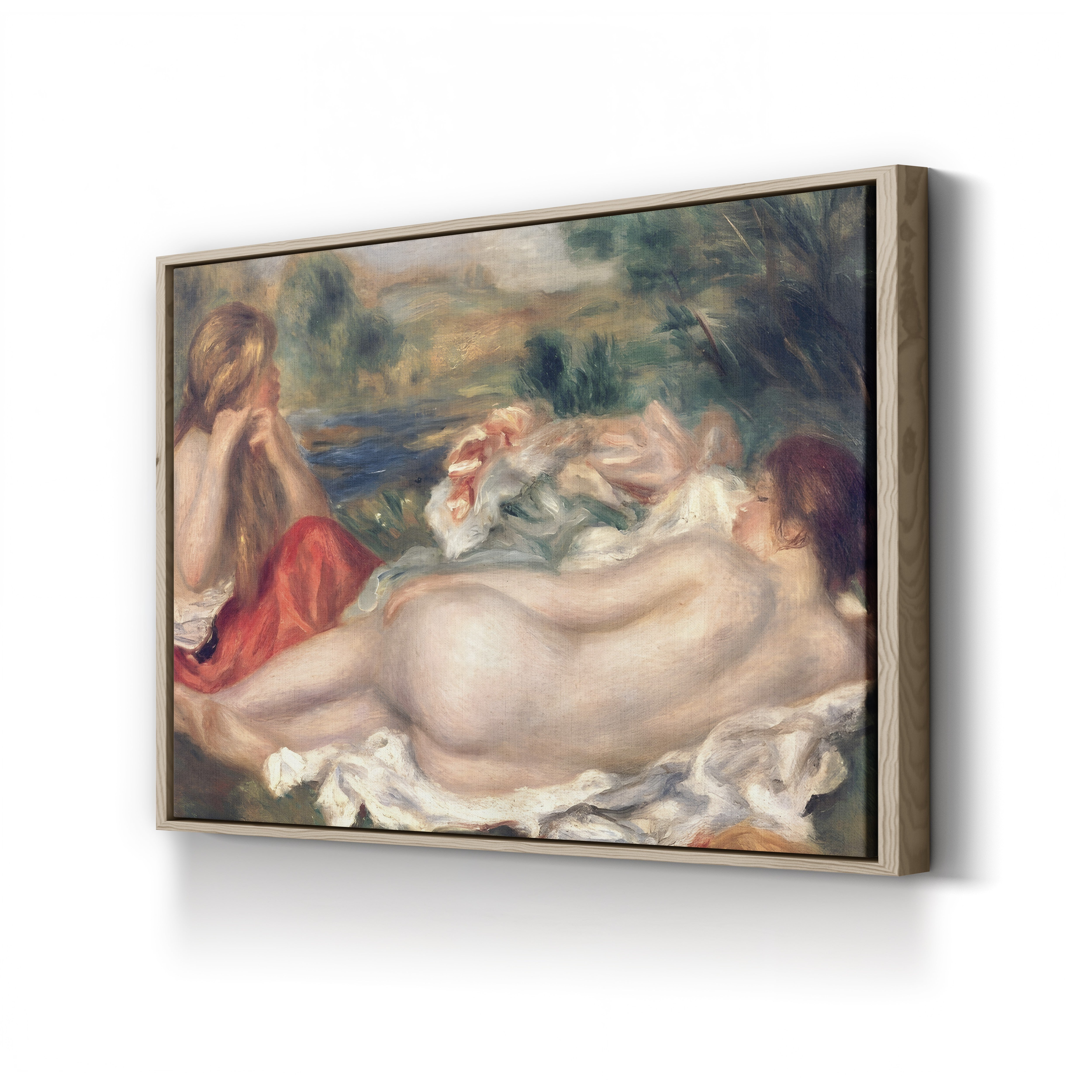 Two Bathers, 1896 – Pierre-Auguste Renoir Wall Art | Impressionist Bather Canvas Print