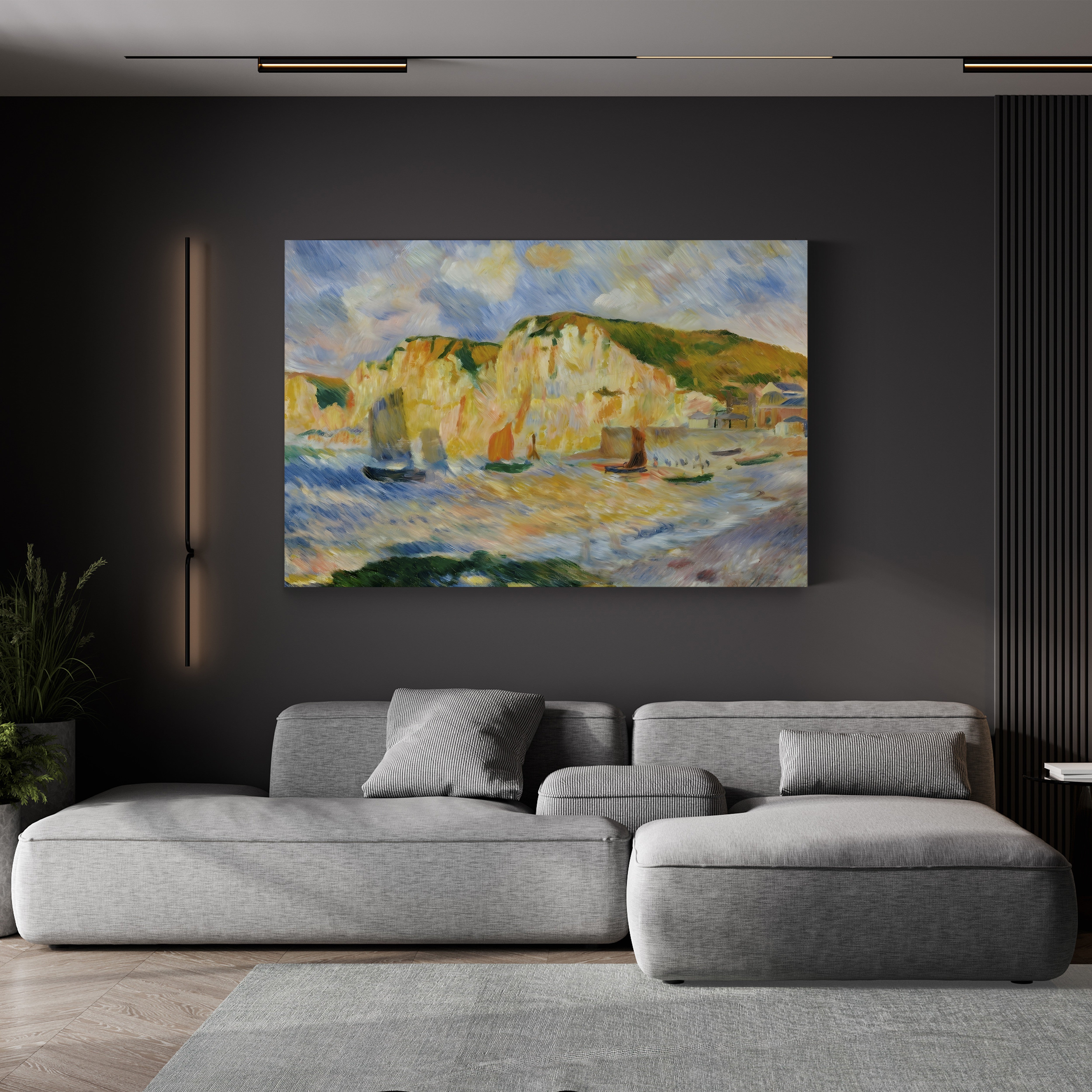 Sea and Cliffs – Renoir Wall Art | Impressionist Seascape Canvas Print