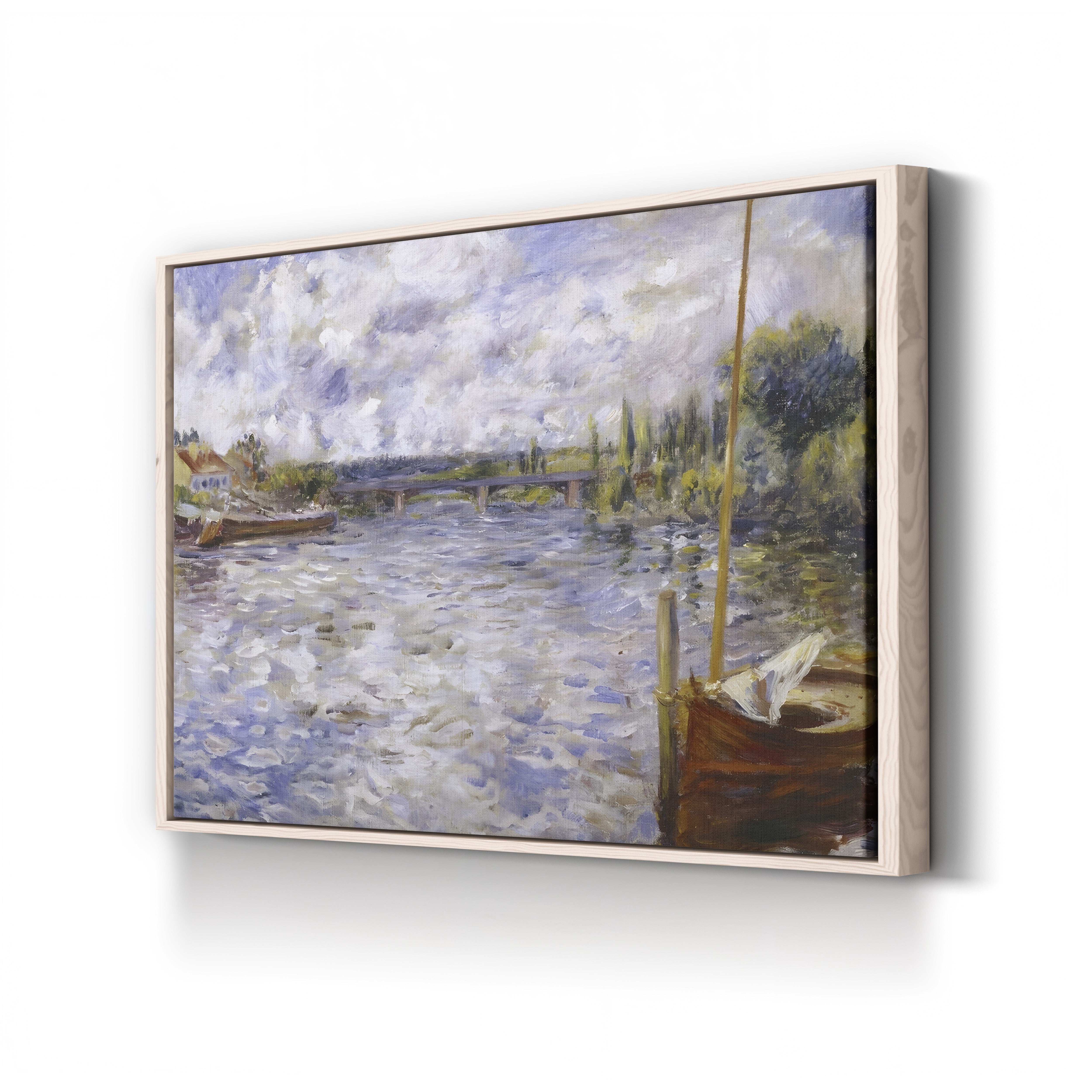 The Seine at Chatou, 1874 – Pierre-Auguste Renoir Wall Art | Impressionist River Canvas Print