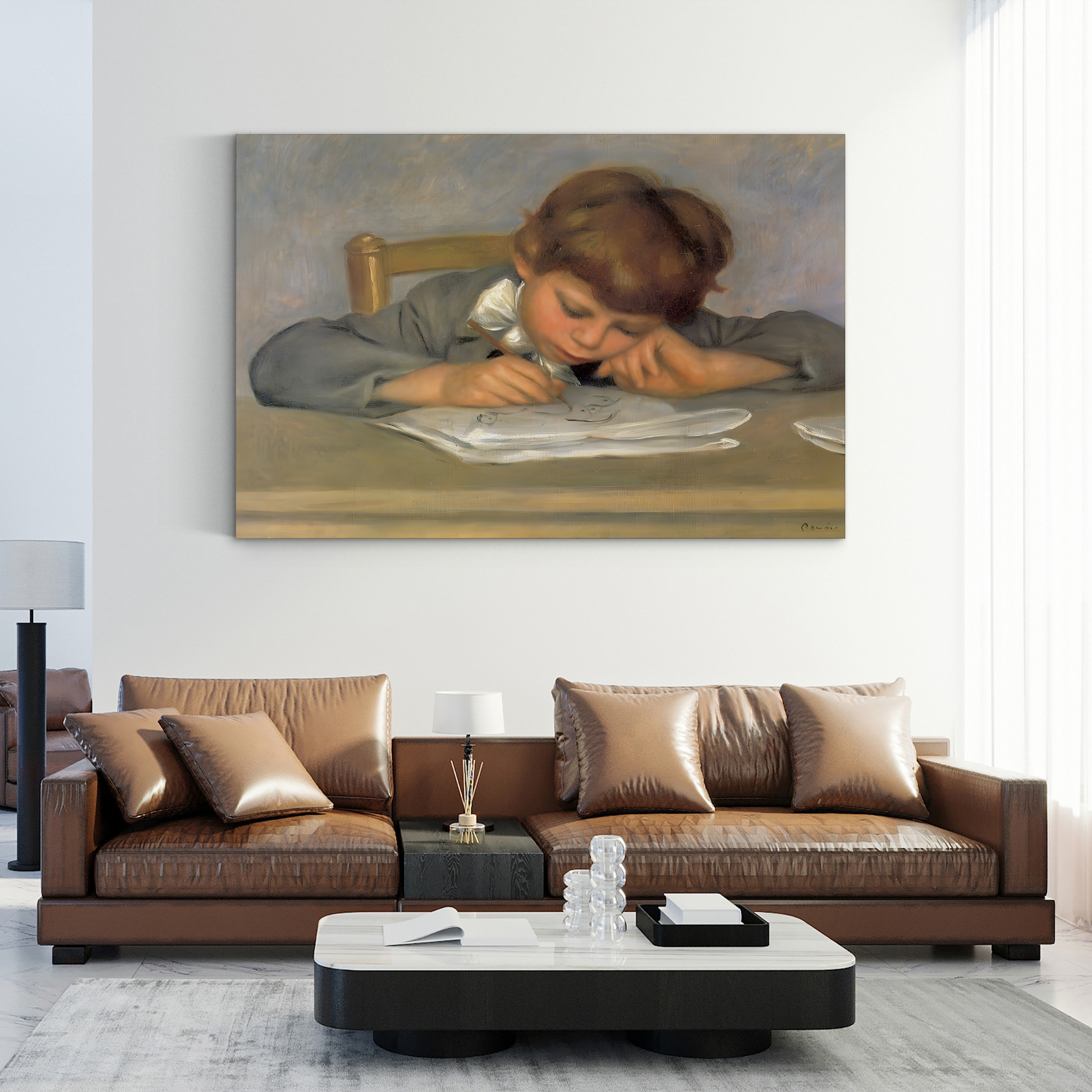 The Artist's Son Jean Drawing – Pierre-Auguste Renoir Wall Art | Impressionist Portrait Canvas Print