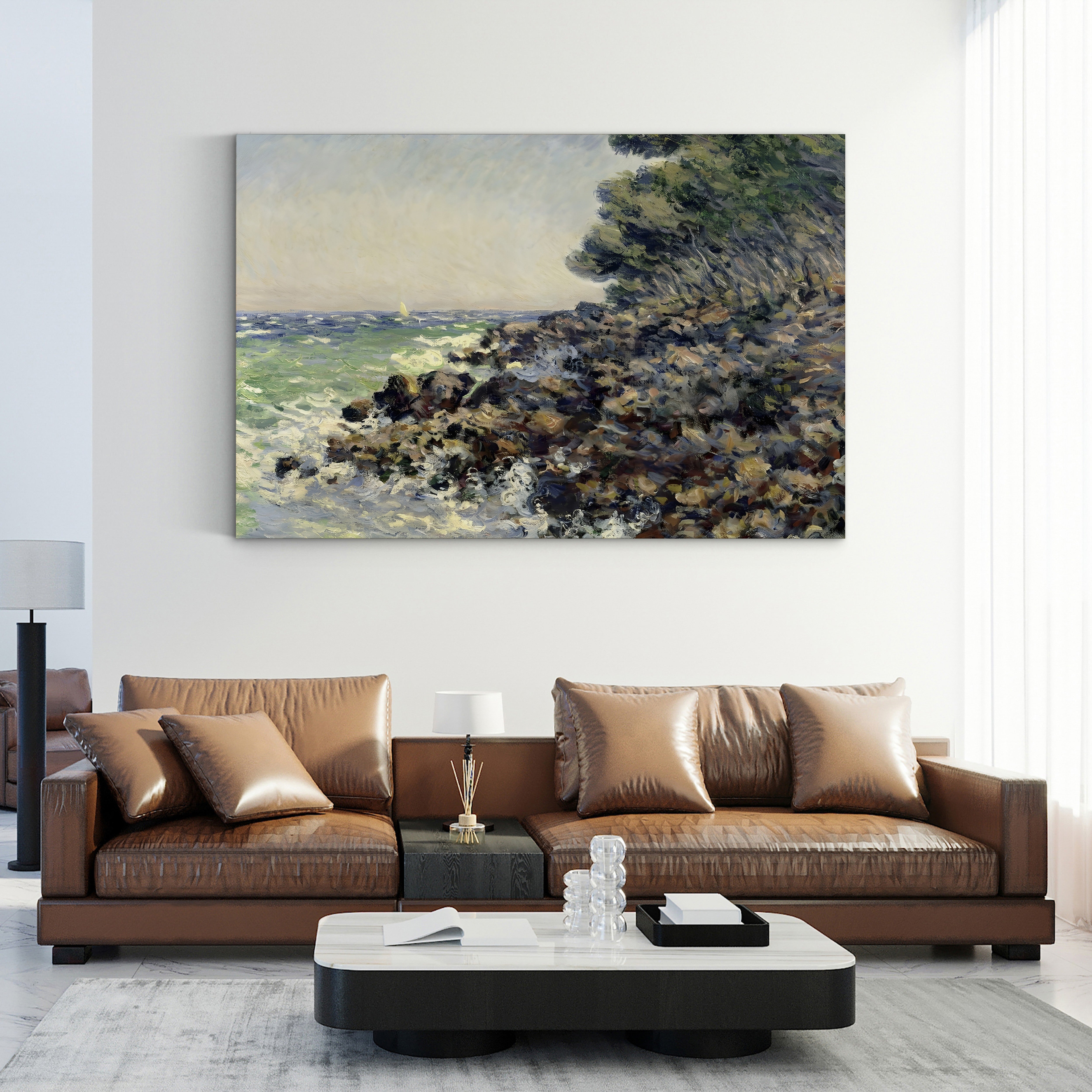 Cap Martin, 1884 – Claude Monet Wall Art | Impressionist Mediterranean Coast Canvas Print