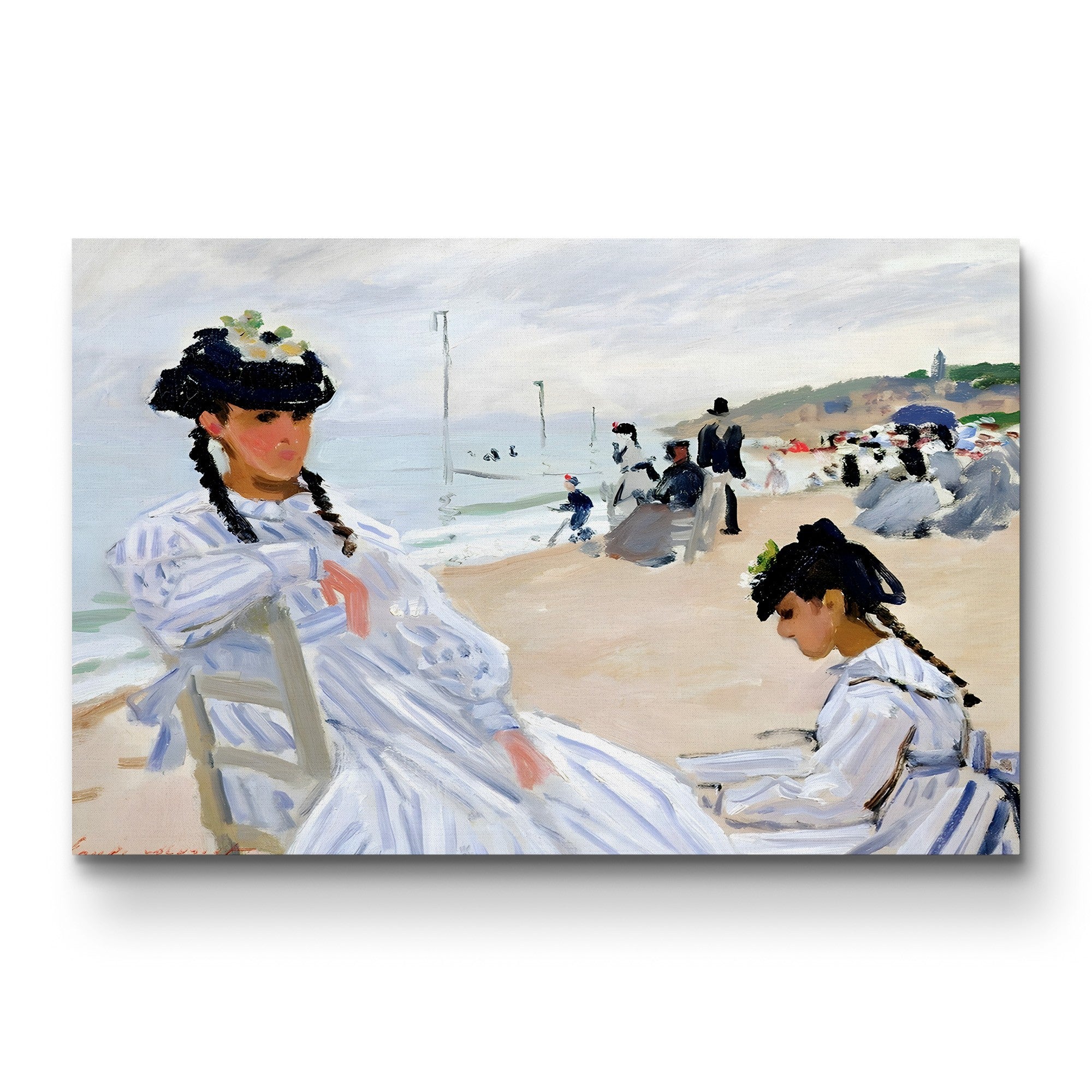 On the Beach at Trouville (Sur la plage à Trouville), 1870 by Claude Monet