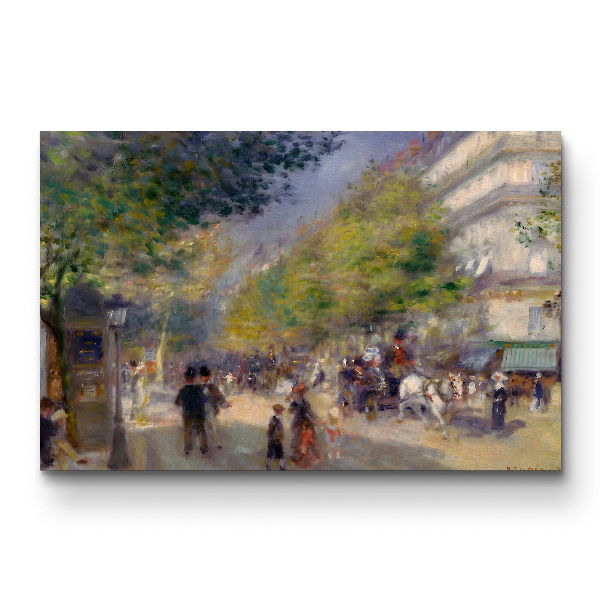 The Boulevards, 1875 – Pierre-Auguste Renoir Wall Art | Impressionist Paris Canvas Print