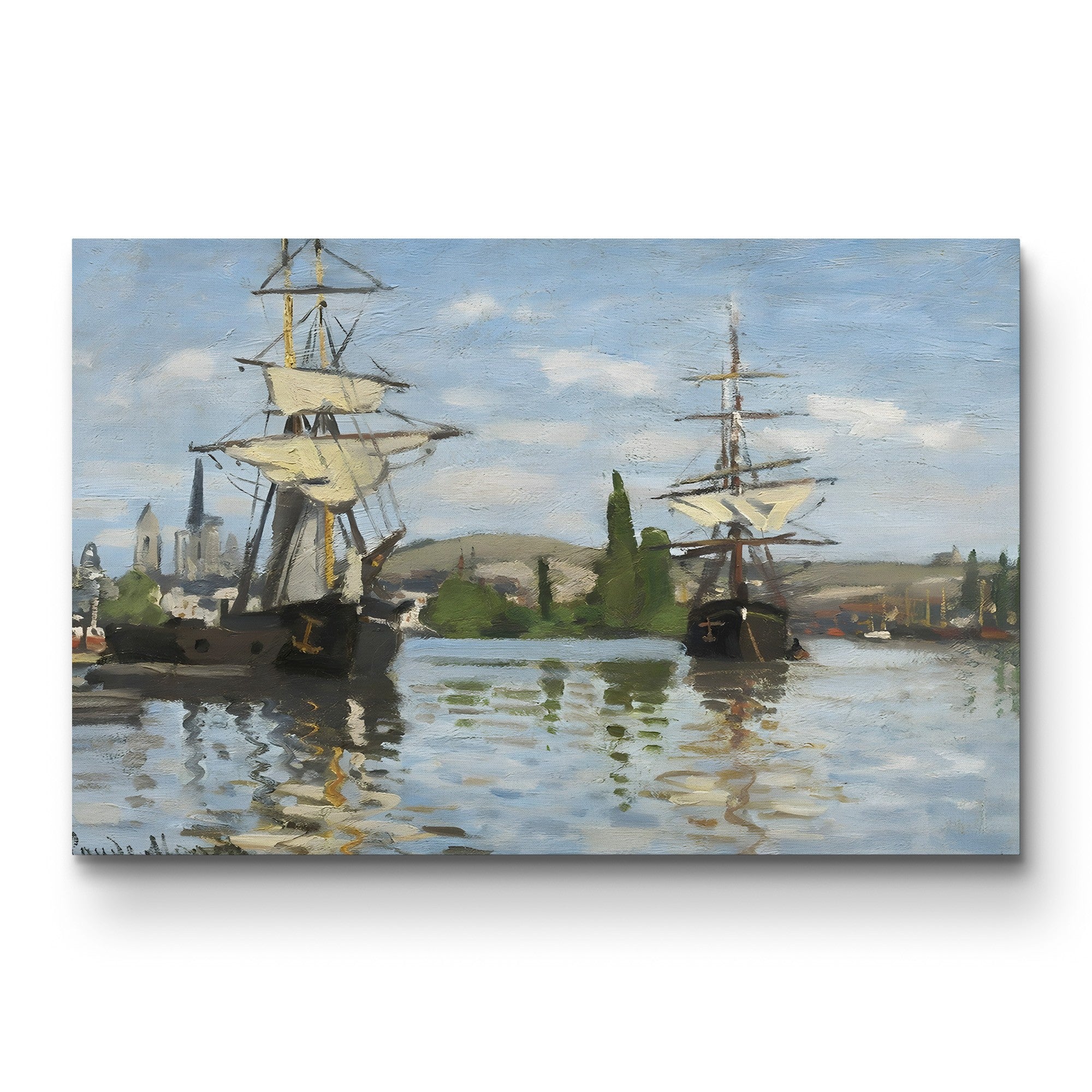 Ships Riding on the Seine at Rouen, 1872-73 by Claude Monet