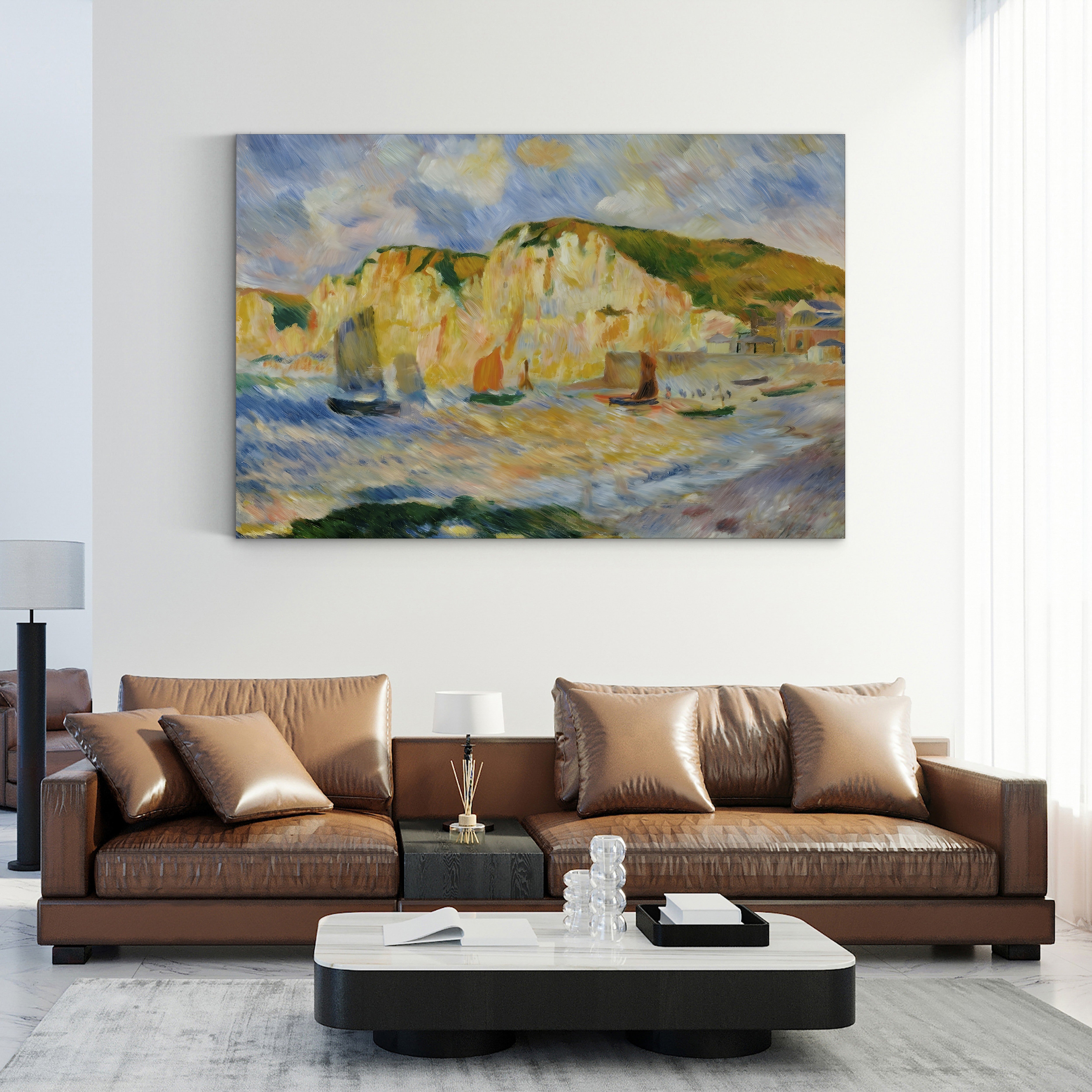 Sea and Cliffs – Renoir Wall Art | Impressionist Seascape Canvas Print