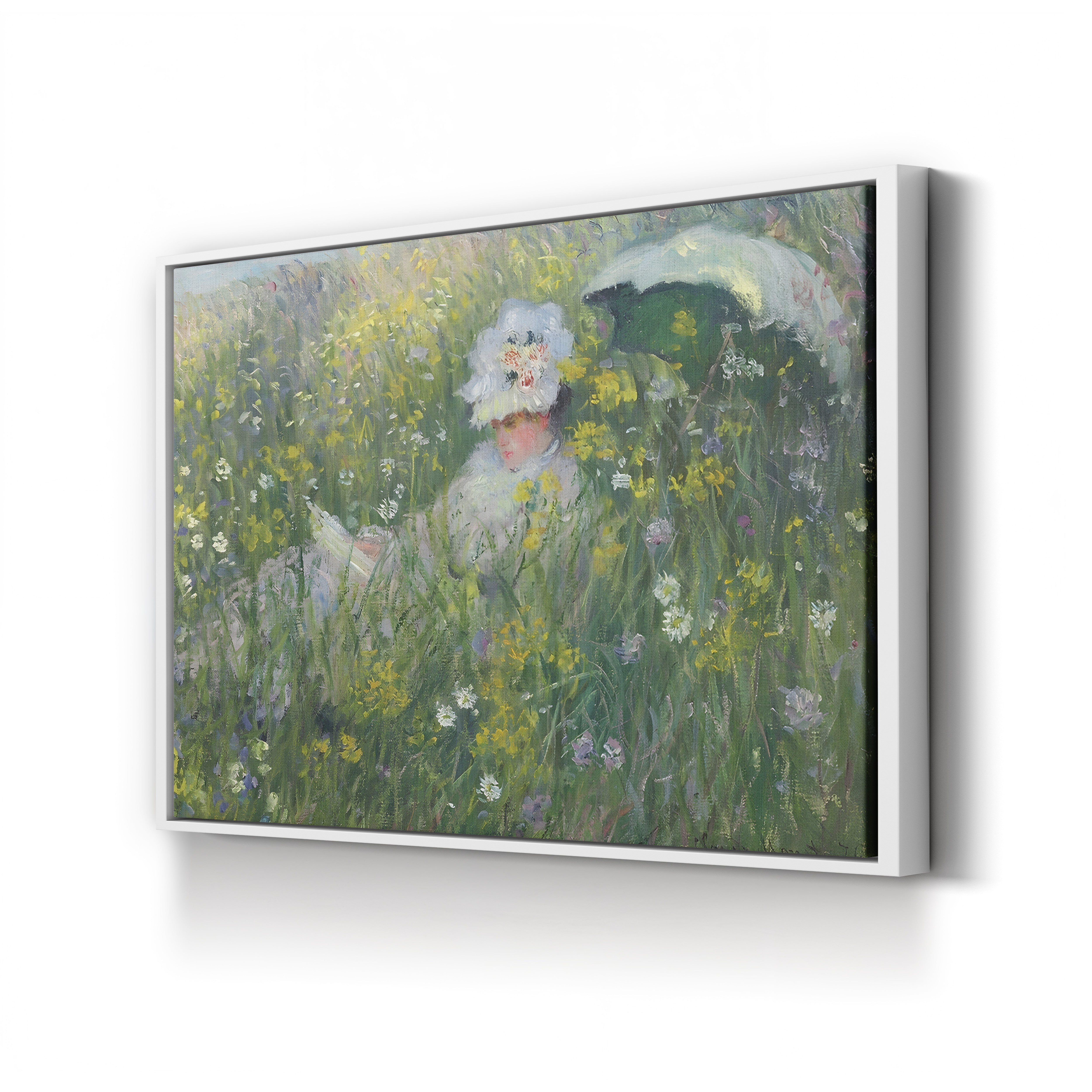 In the Meadow (Dans la Prairie), 1876 – Claude Monet Wall Art | Impressionist Summer Landscape Canvas Print