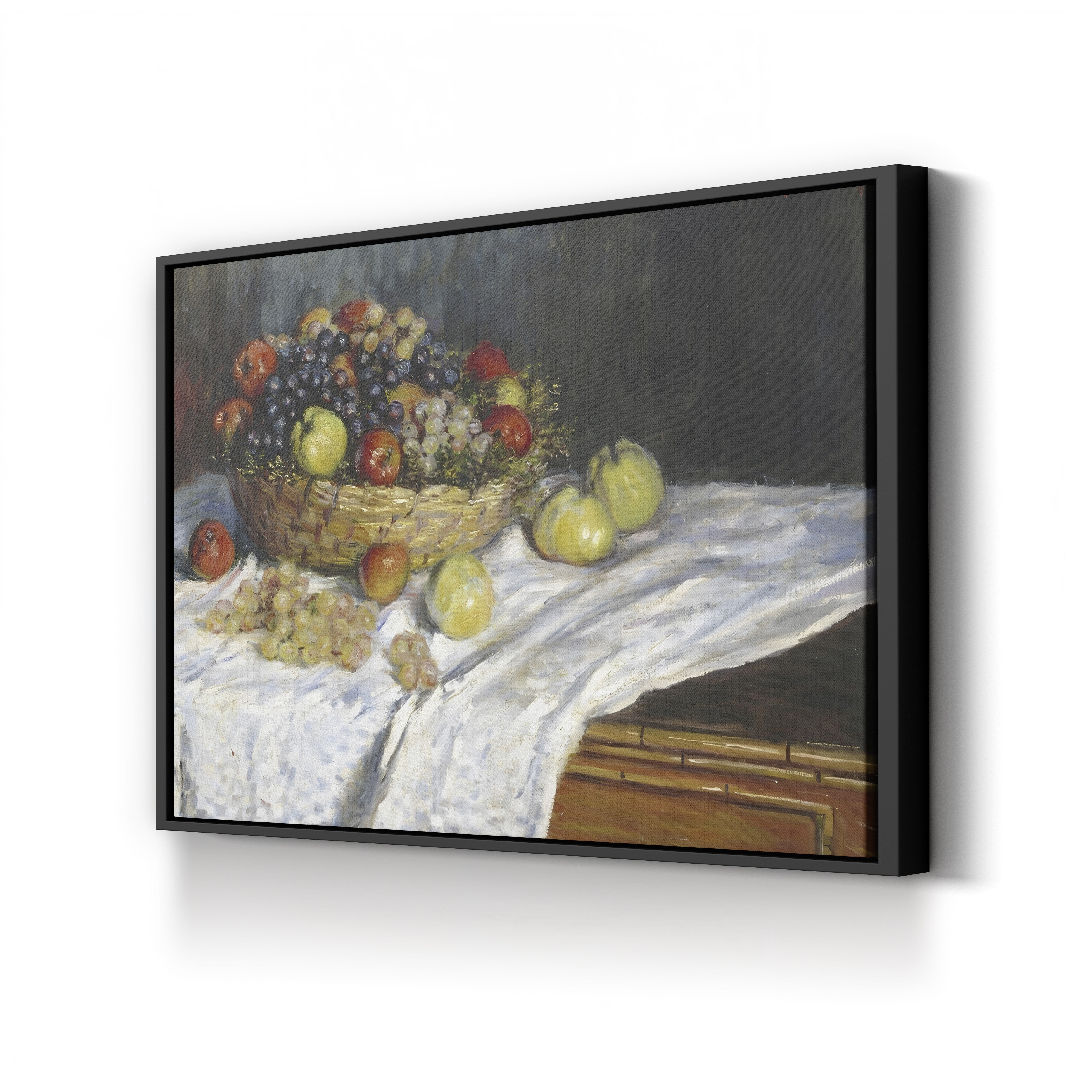 Apples and Grapes, 1879-80 – Claude Monet Wall Art | Impressionist Still Life Canvas Print