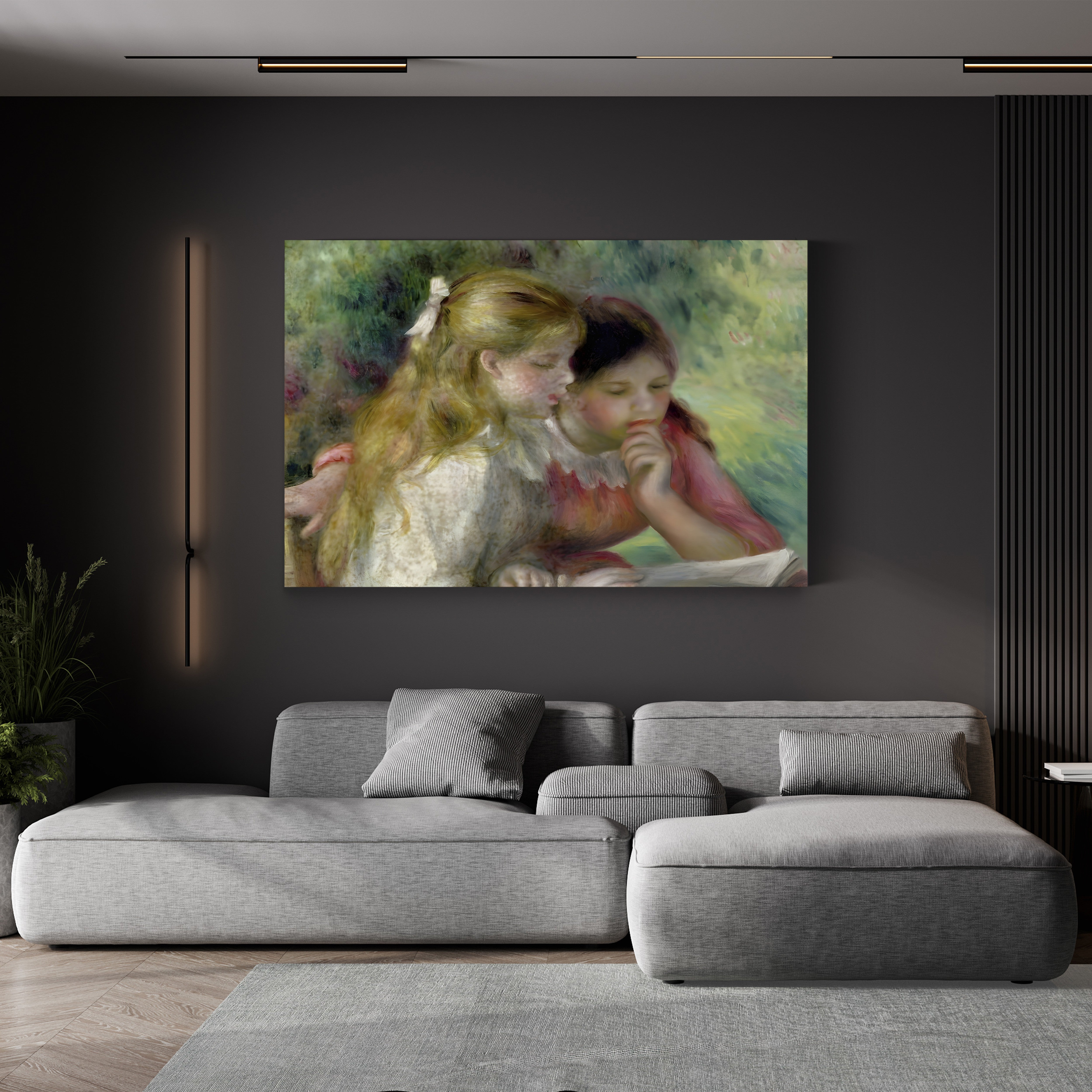 The Reading, c. 1890–95 – Pierre-Auguste Renoir Wall Art | Impressionist Domestic Canvas Print