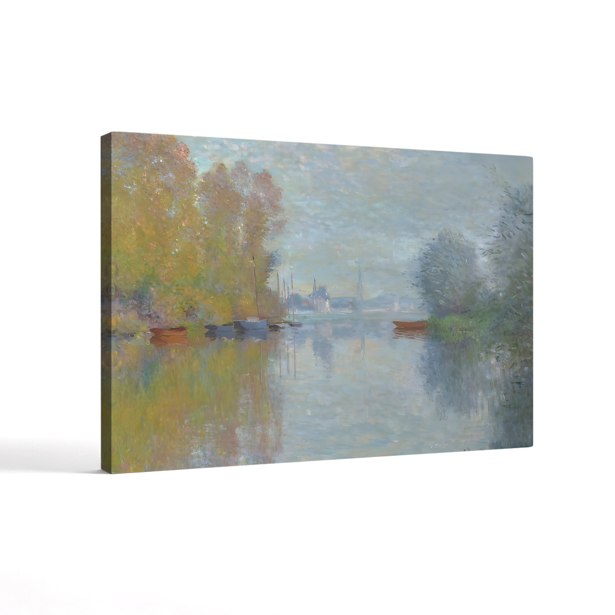 Autumn on the Seine, Argenteuil, 1873 – Claude Monet Wall Art | Impressionist Autumn Seine Canvas Print