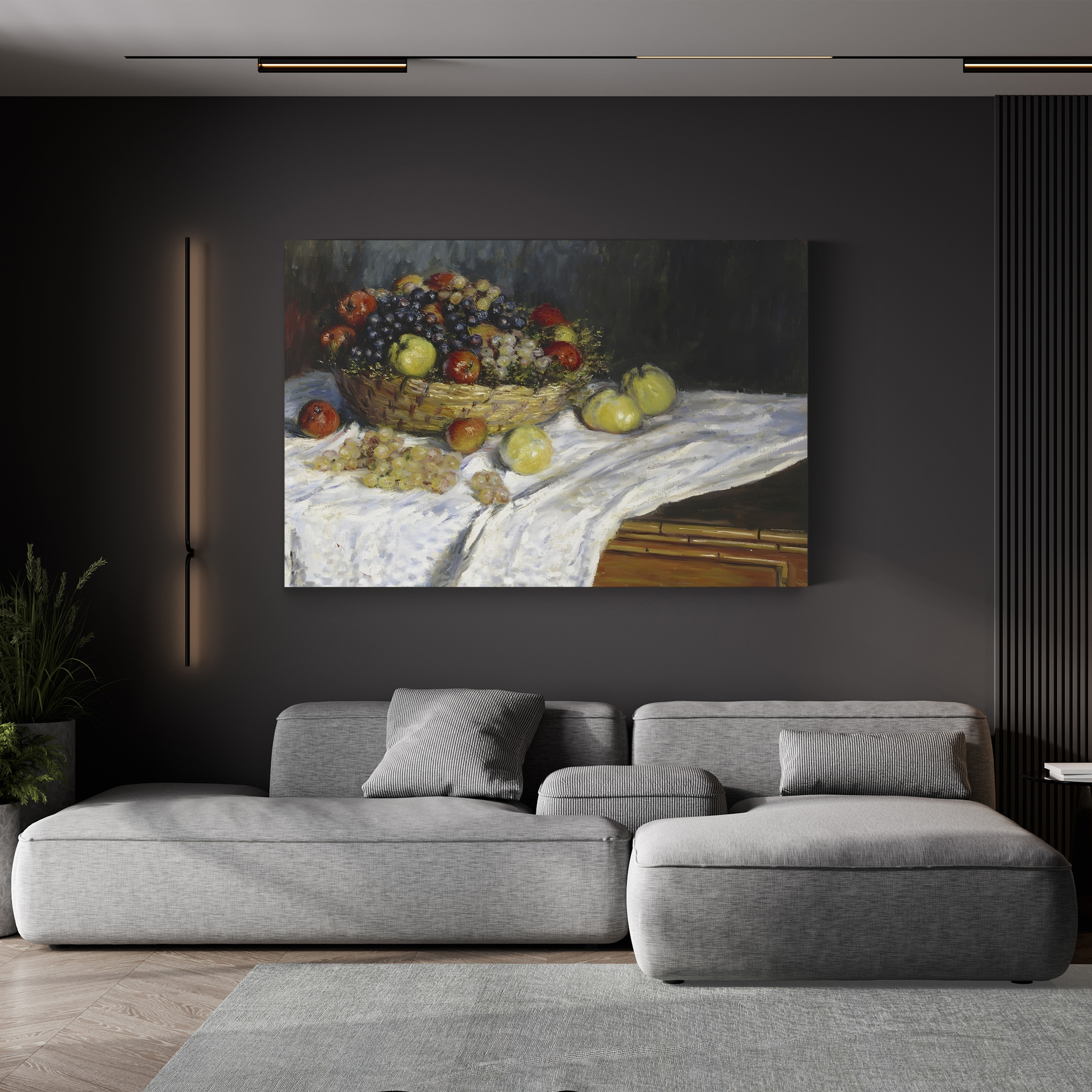 Apples and Grapes, 1879-80 – Claude Monet Wall Art | Impressionist Still Life Canvas Print