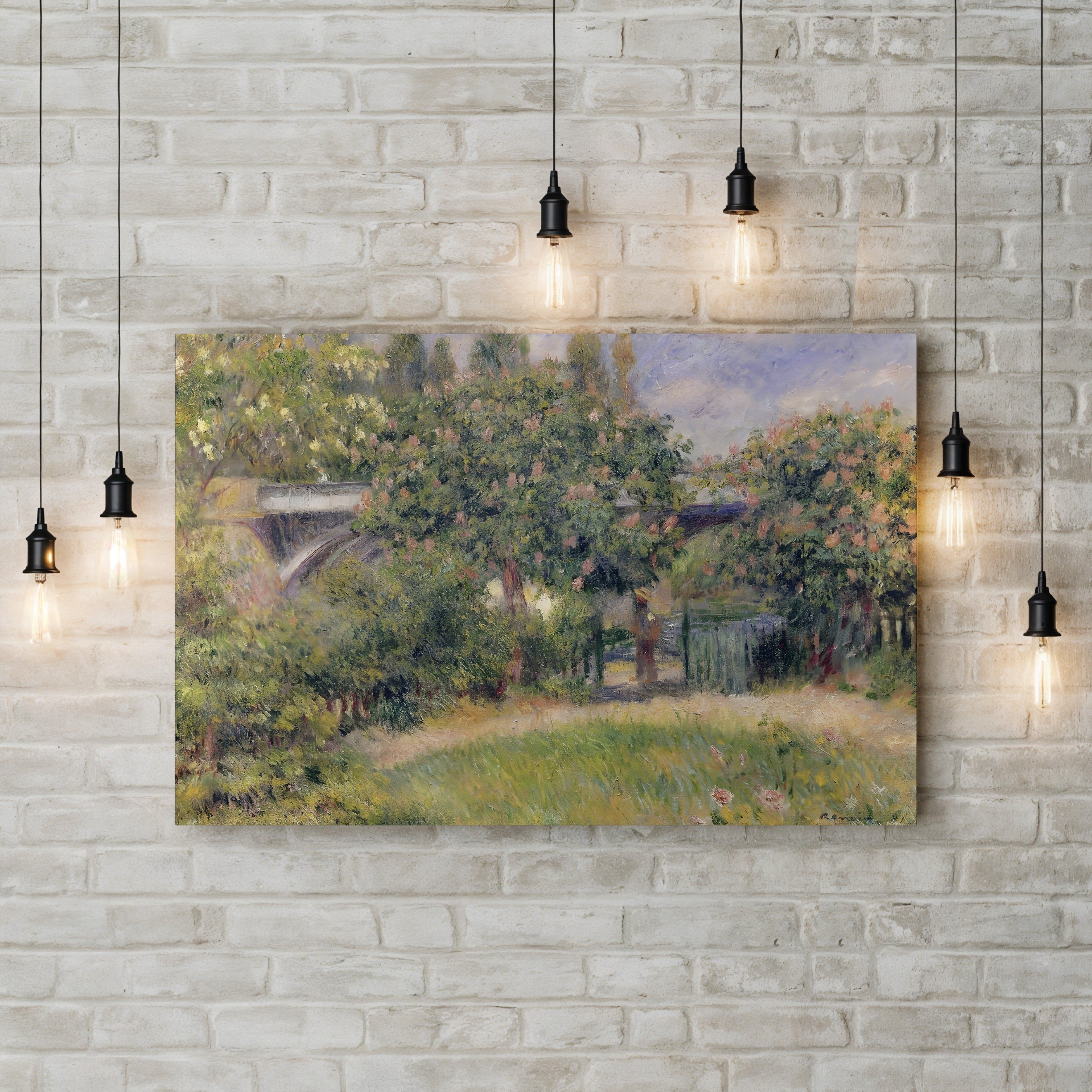 Railway Bridge at Chatou, 1881 – Renoir Wall Art | Impressionist Canvas