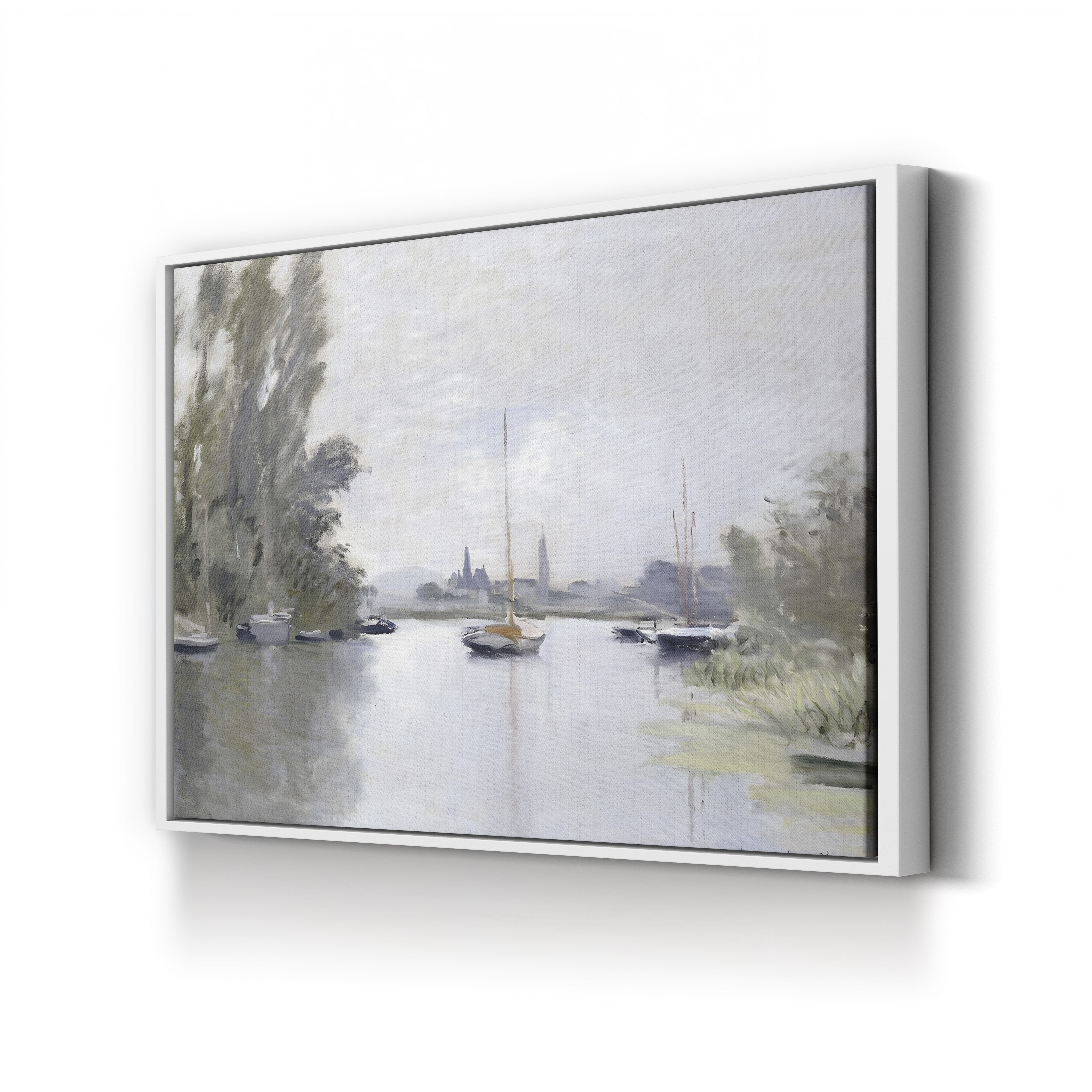 View of the Small Arm of the Seine at Argenteuil, 1872 – Claude Monet Wall Art | Early Impressionist Canvas Print