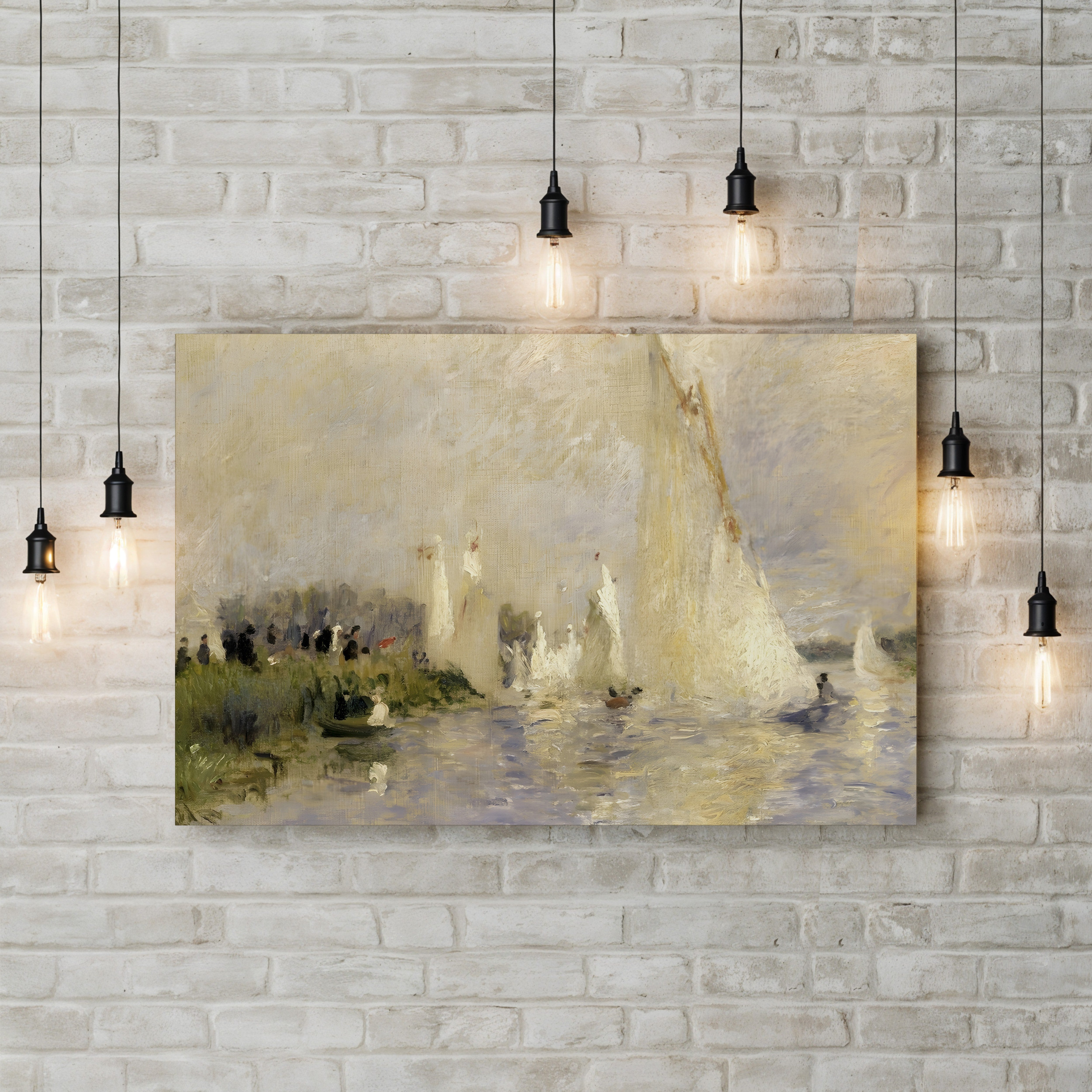 Regatta at Argenteuil – Renoir Wall Art | Impressionist River Canvas