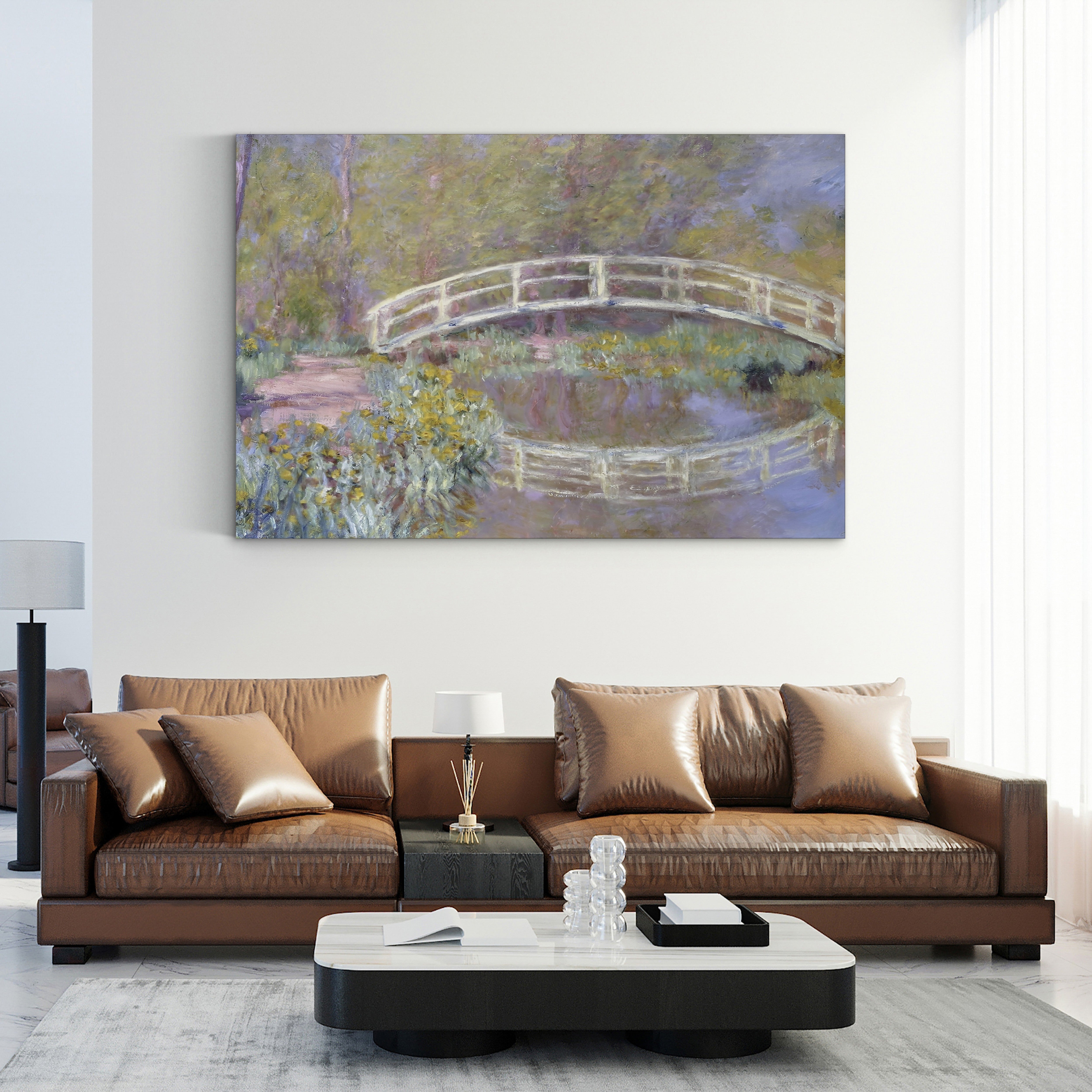 The Bridge in Monet's Garden, 1895-96 – Claude Monet Wall Art | Late Impressionist Japanese Footbridge Canvas Print