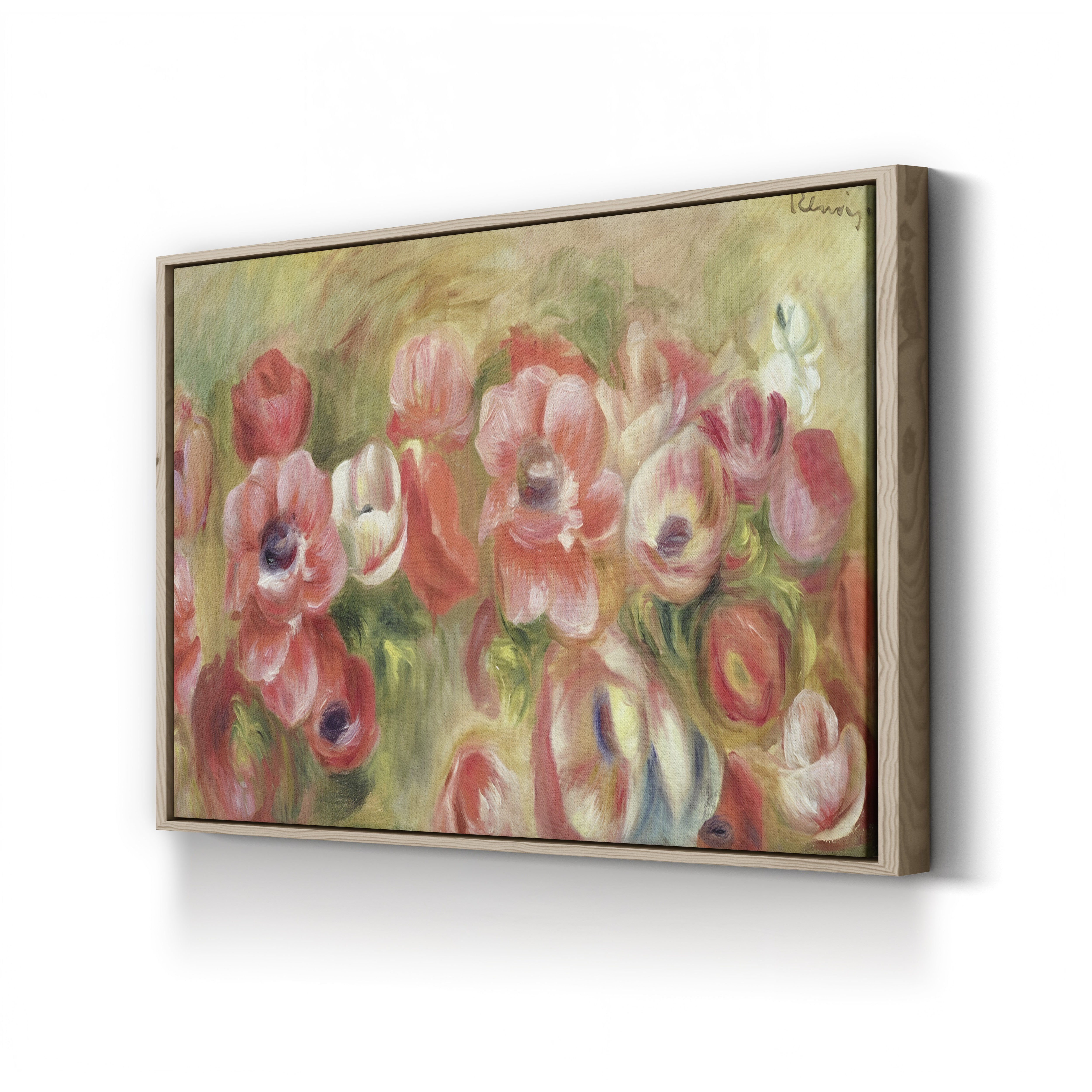 Anemones, 1890 – Pierre-Auguste Renoir Wall Art | Impressionist Floral Still Life Canvas Print