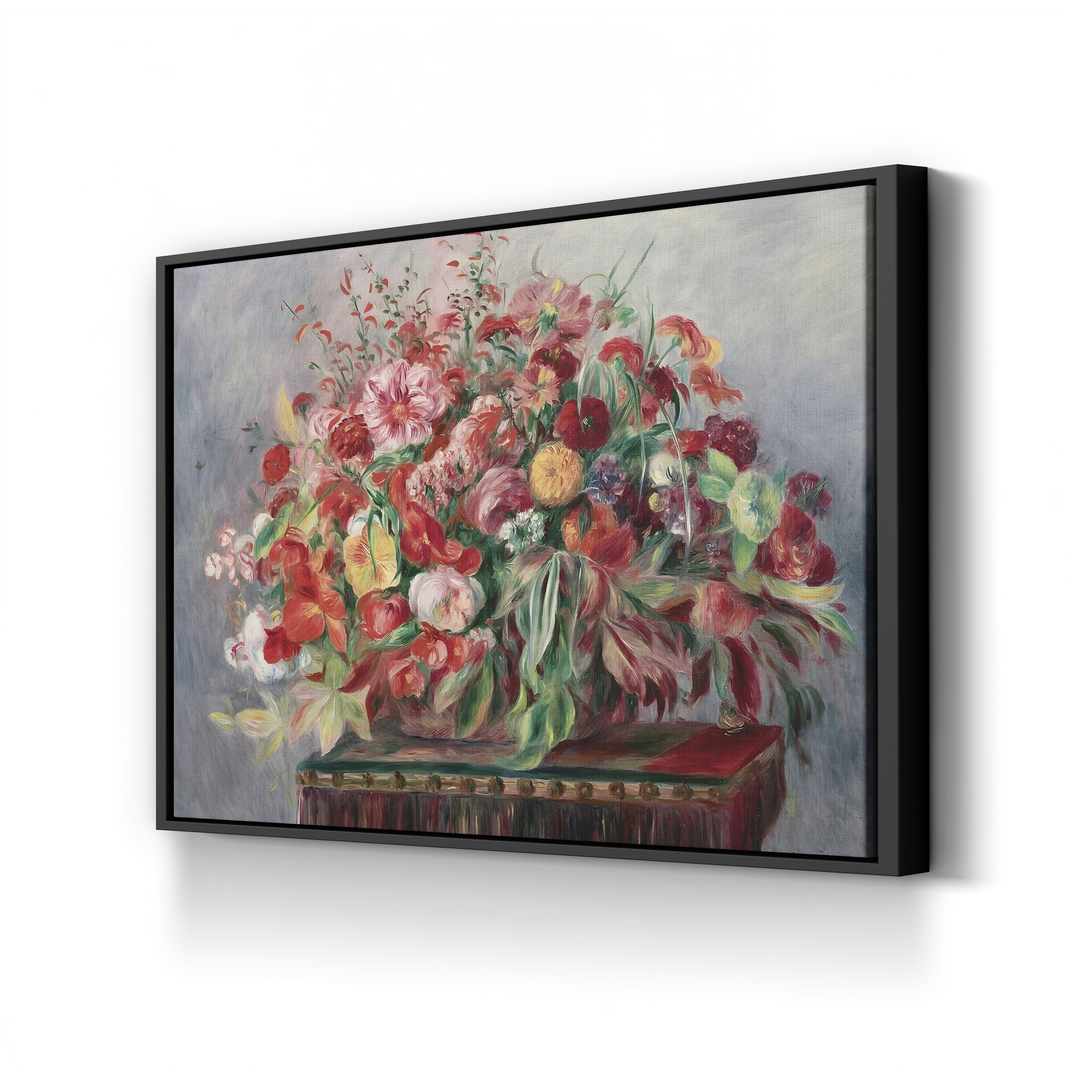 Basket of Flowers (Corbeille de Fleurs), 1890 – Pierre-Auguste Renoir Wall Art | Impressionist Floral Canvas Print