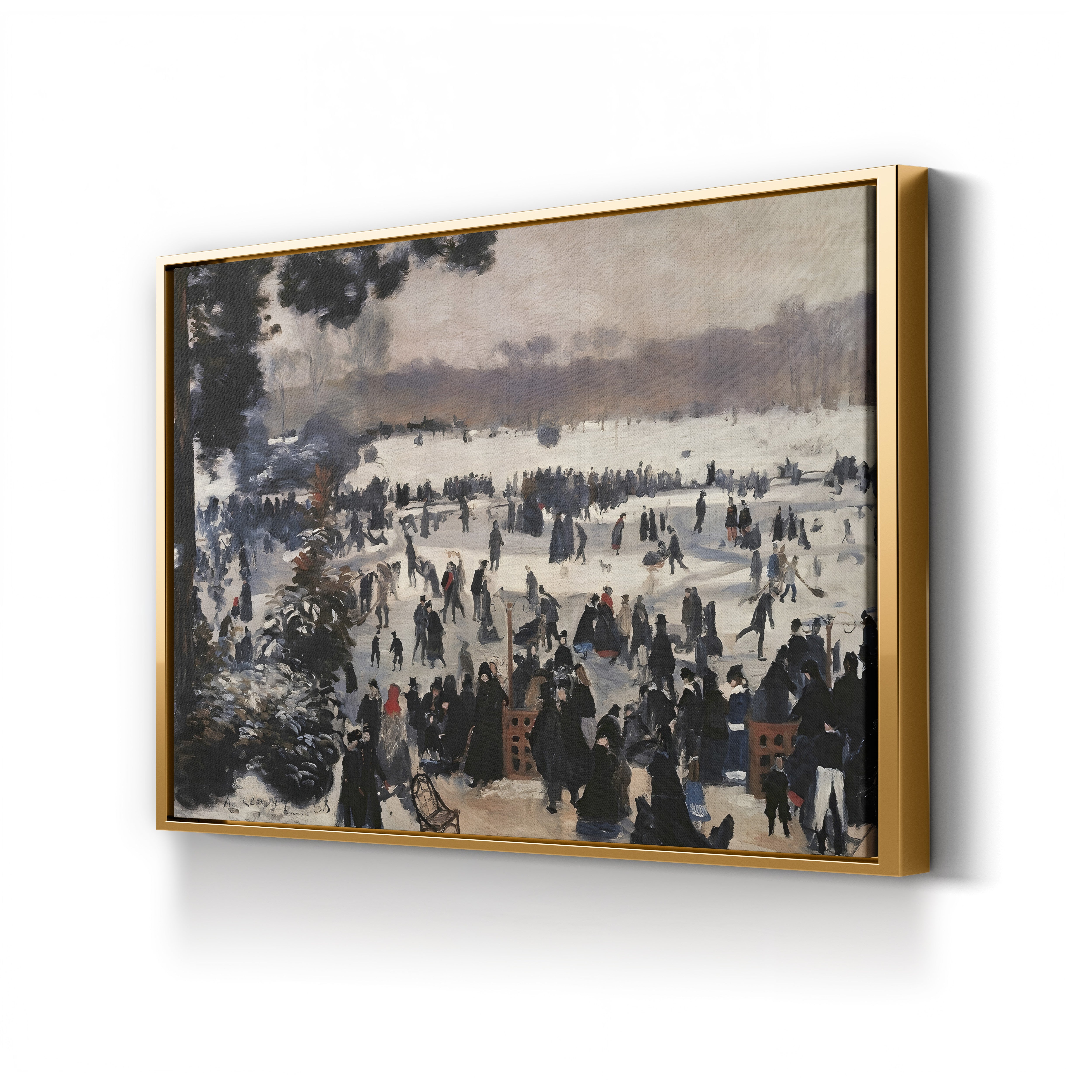 Skaters in the Bois de Boulogne – Renoir Wall Art | Impressionist Winter Canvas