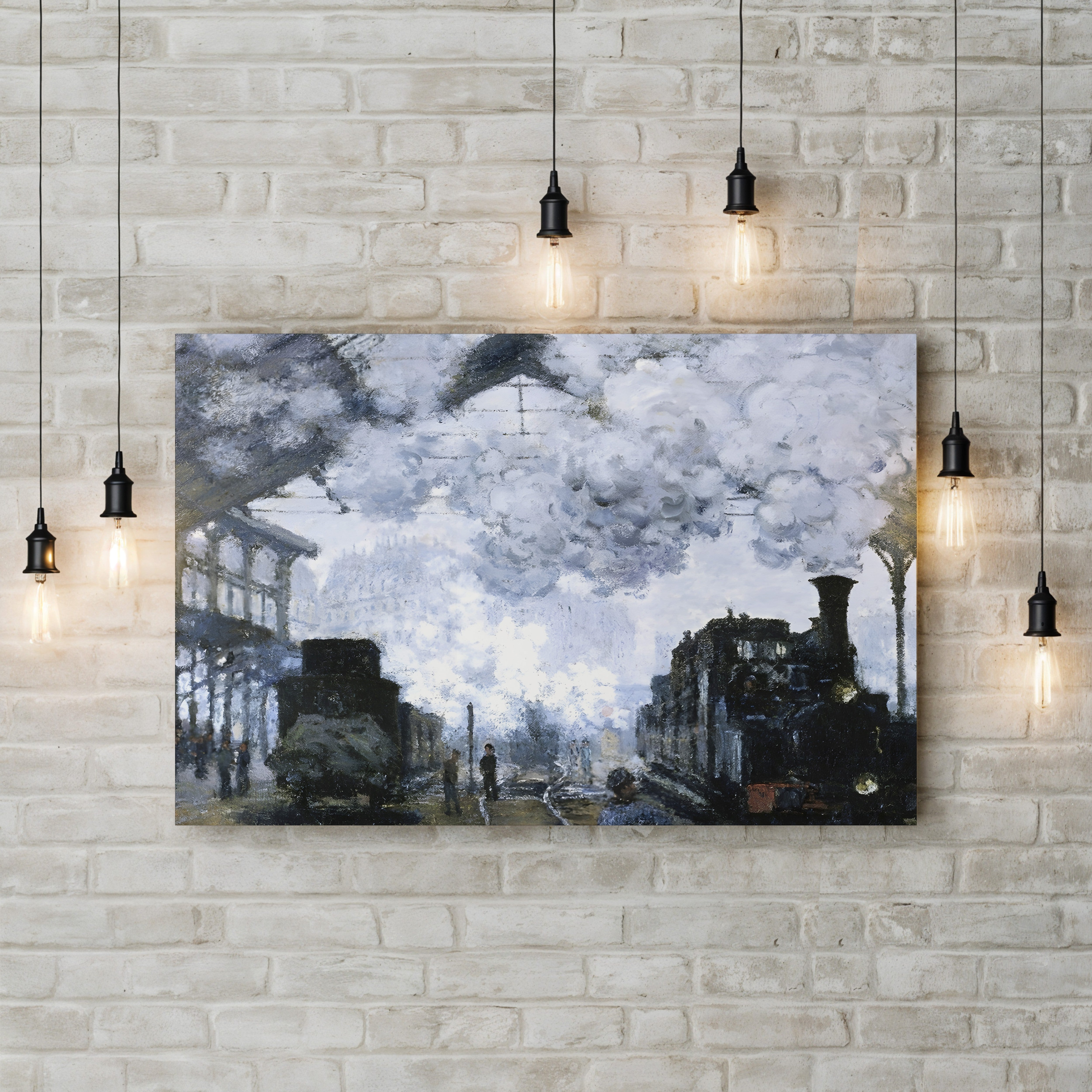 Gare Saint-Lazare – Claude Monet Wall Art | Iconic 1877 Impressionist Railway Canvas Print
