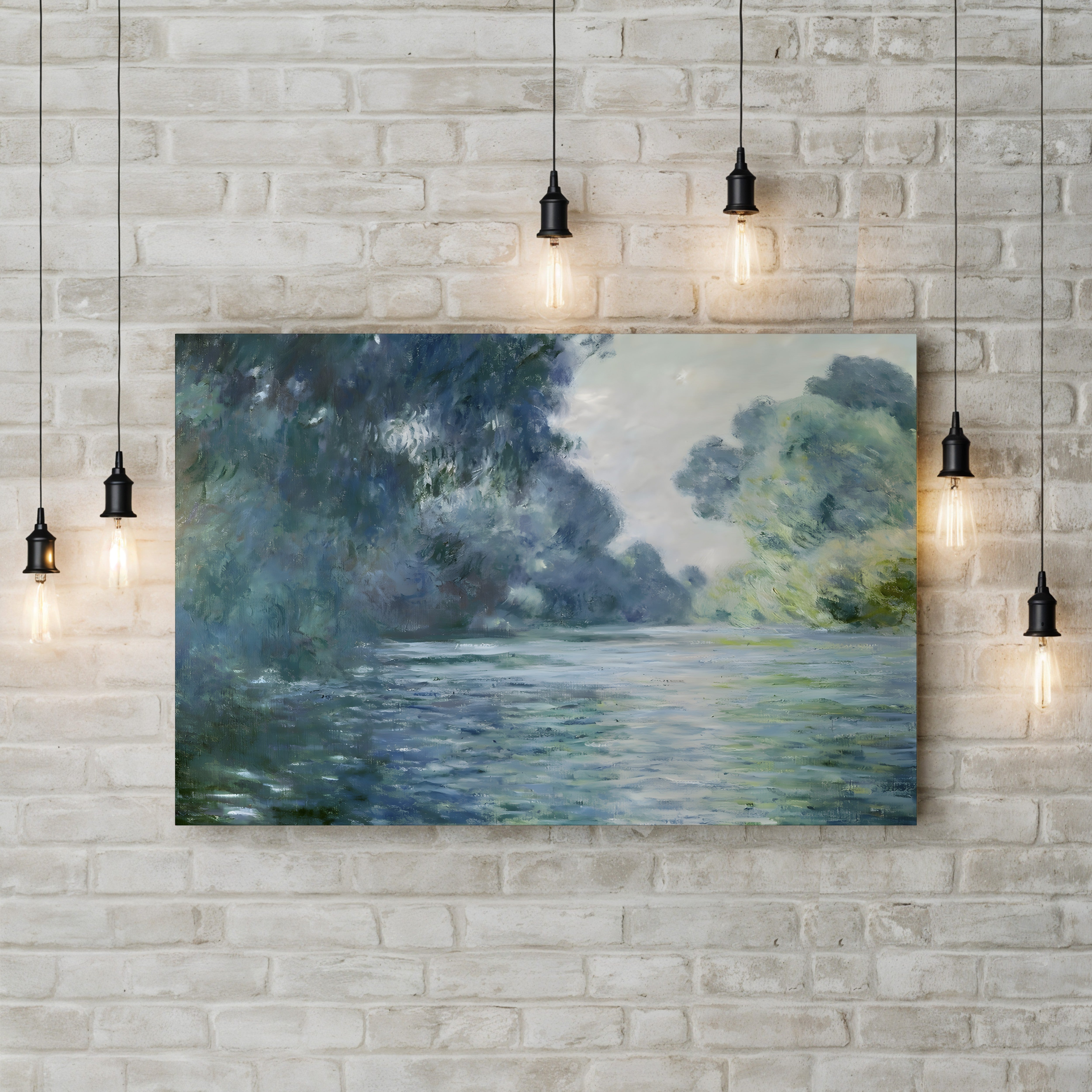 Branch of the Seine near Giverny, 1897 – Claude Monet Wall Art | Late Impressionist Mornings on the Seine Canvas Print