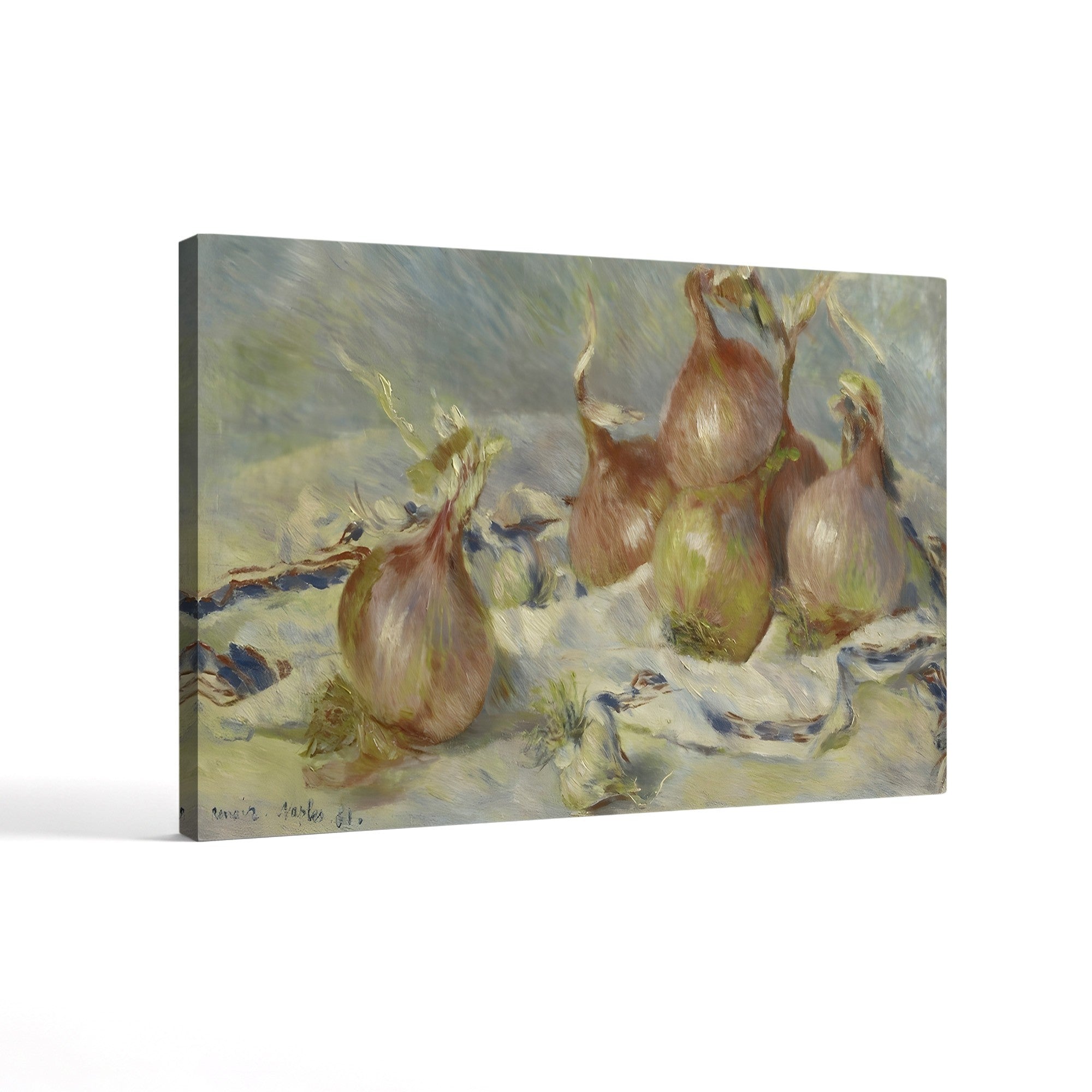 Onions, 1881 – Pierre-Auguste Renoir Wall Art | Impressionist Still Life Canvas Print
