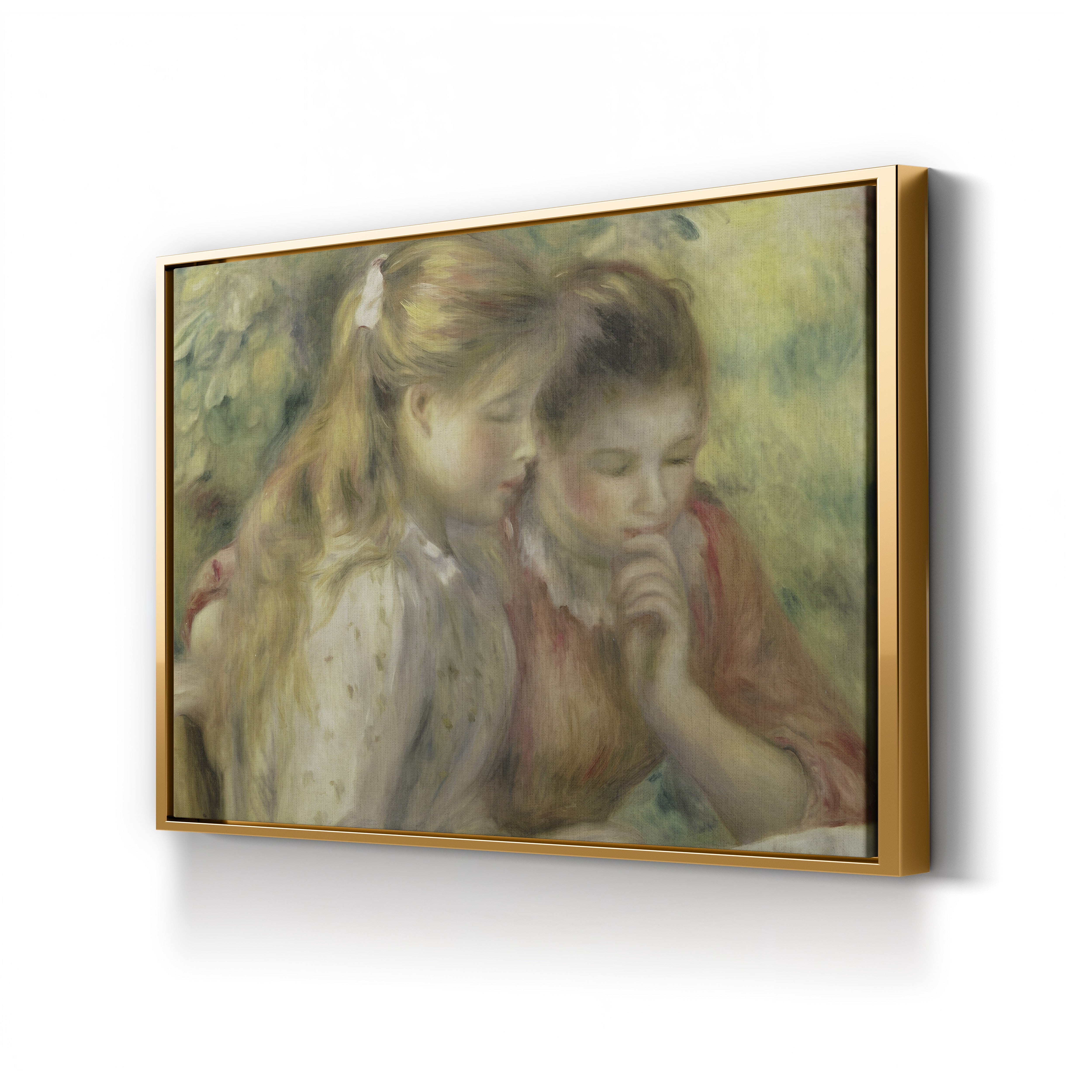 Two Girls Reading, 1892 – Pierre-Auguste Renoir Wall Art | Impressionist Interior Canvas Print