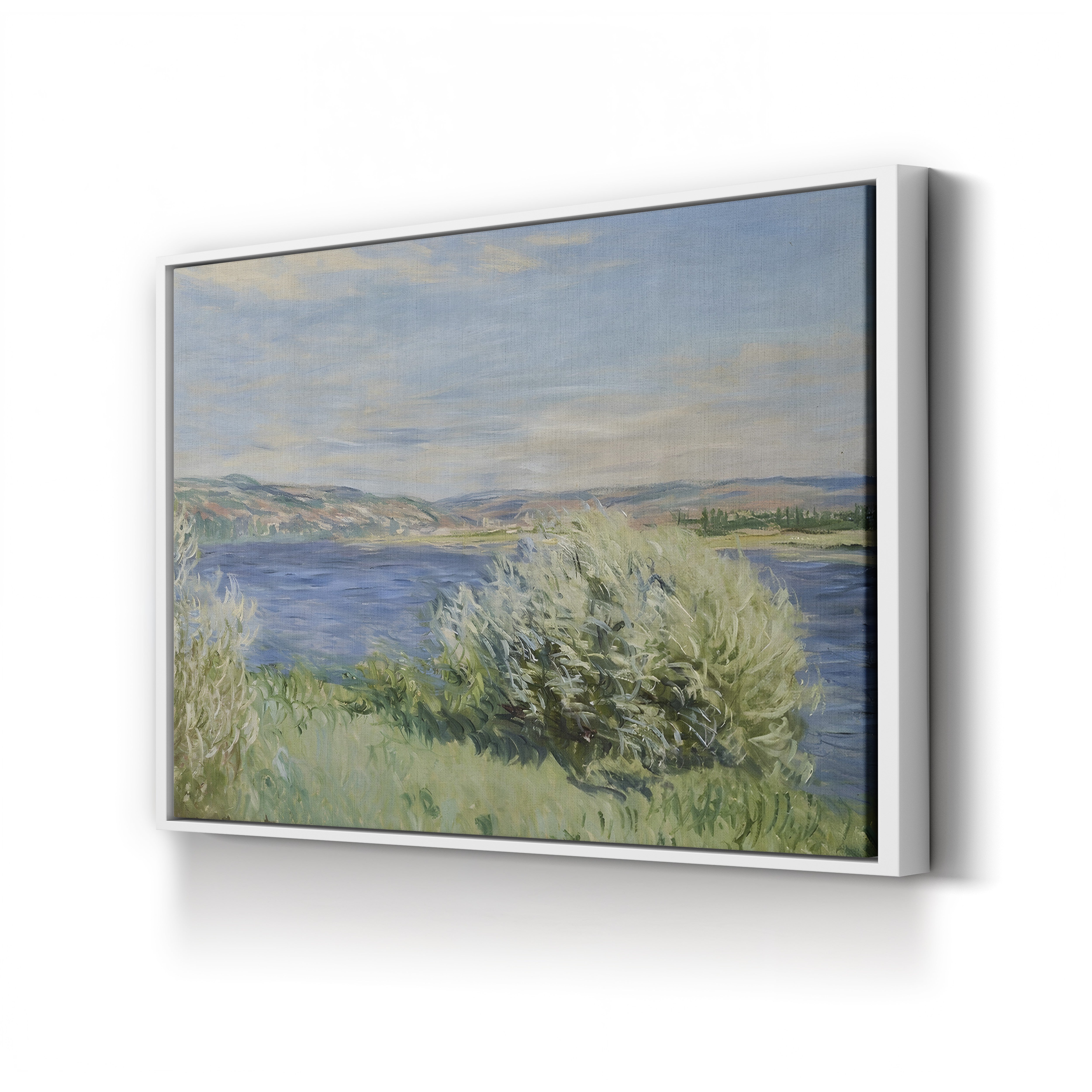Banks of the Seine near Vétheuil, 1881 – Claude Monet Wall Art | Impressionist Riverside Canvas Print