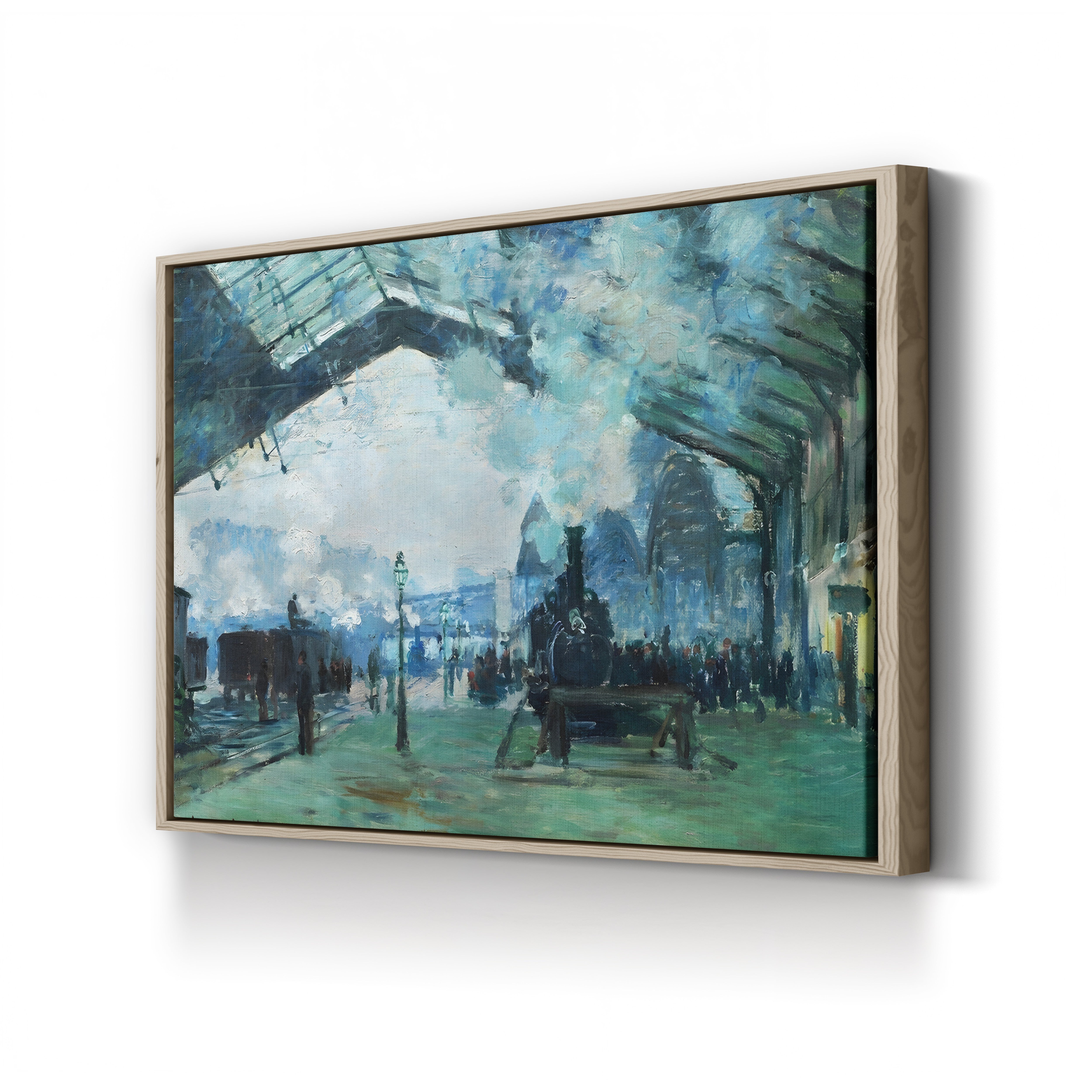 Arrival of the Normandy Train, Gare Saint-Lazare – Claude Monet Wall Art | Impressionist Railway Canvas Print