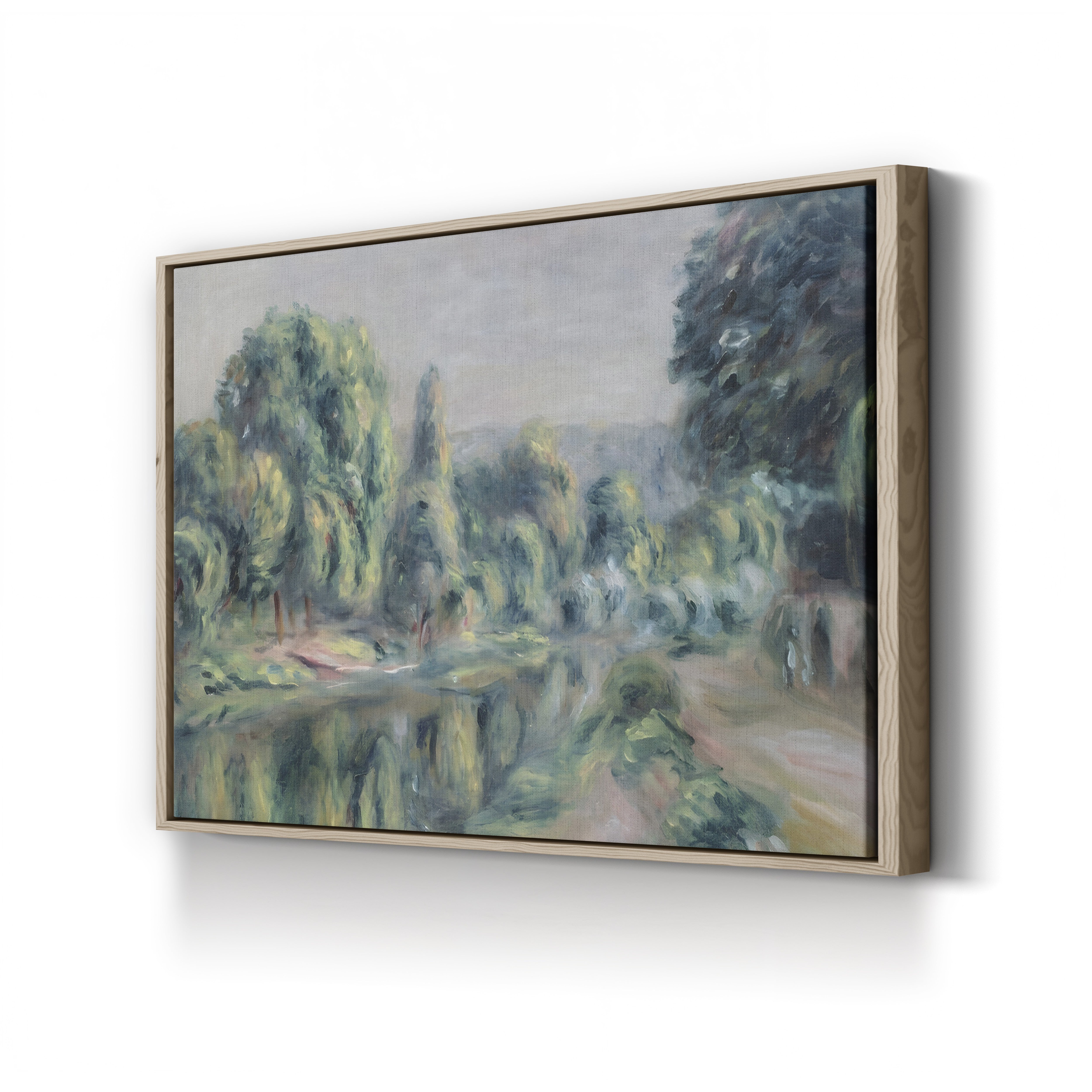 Bras de la Vif at Croissy – Pierre-Auguste Renoir Wall Art | Impressionist River Canvas Print