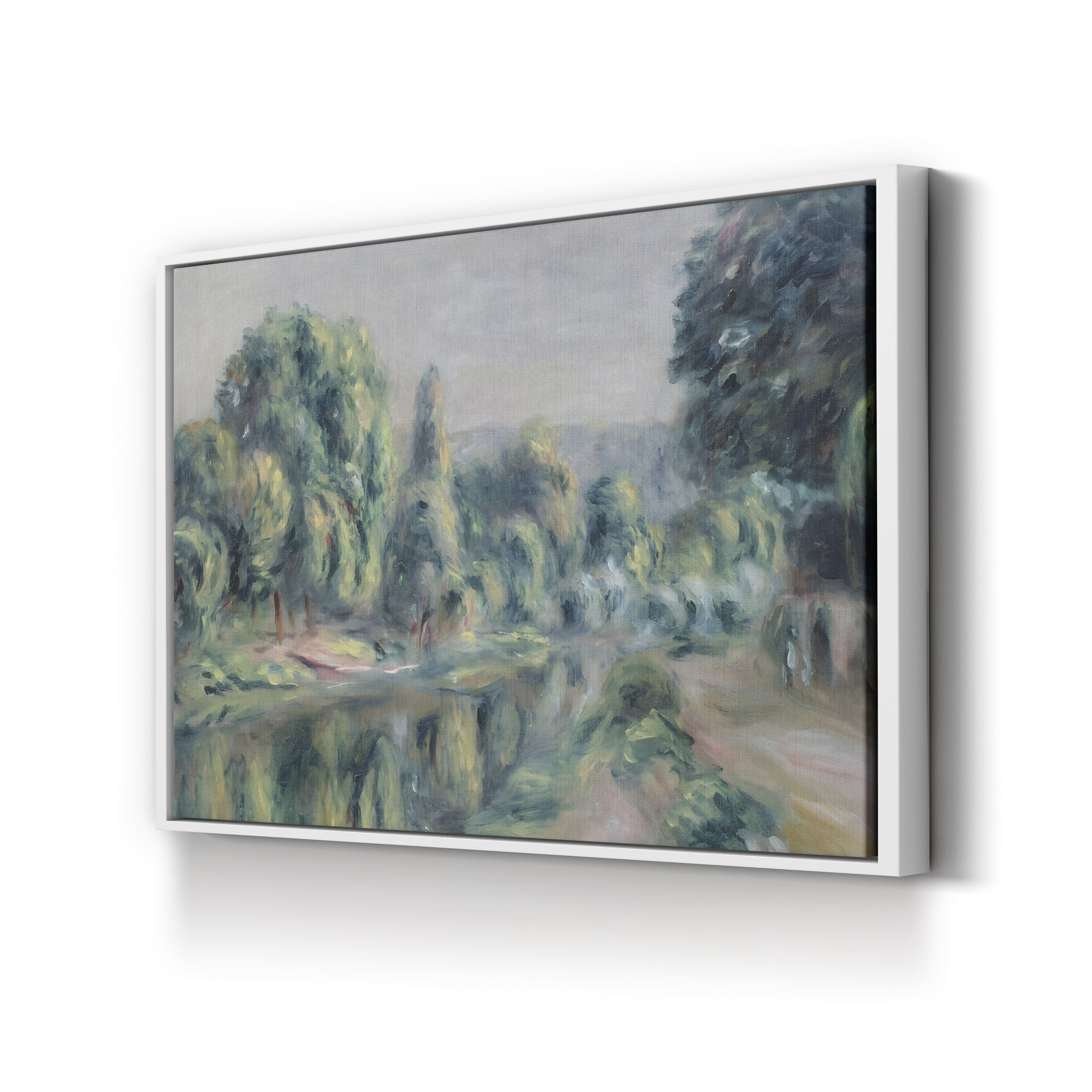 Bras de la Vif at Croissy – Pierre-Auguste Renoir Wall Art | Impressionist River Canvas Print