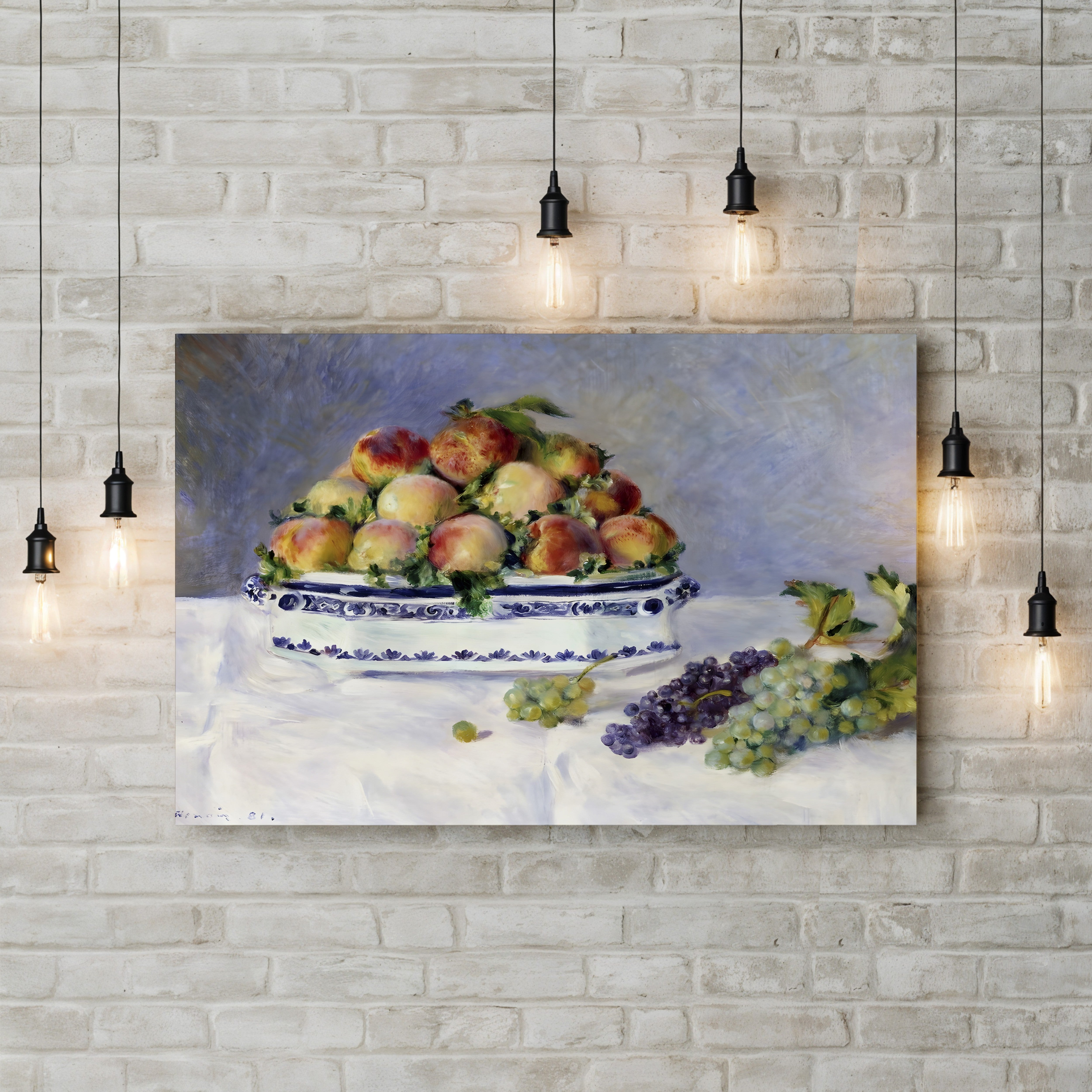 Still Life with Peaches and Grapes – Renoir Wall Art | Impressionist Canvas