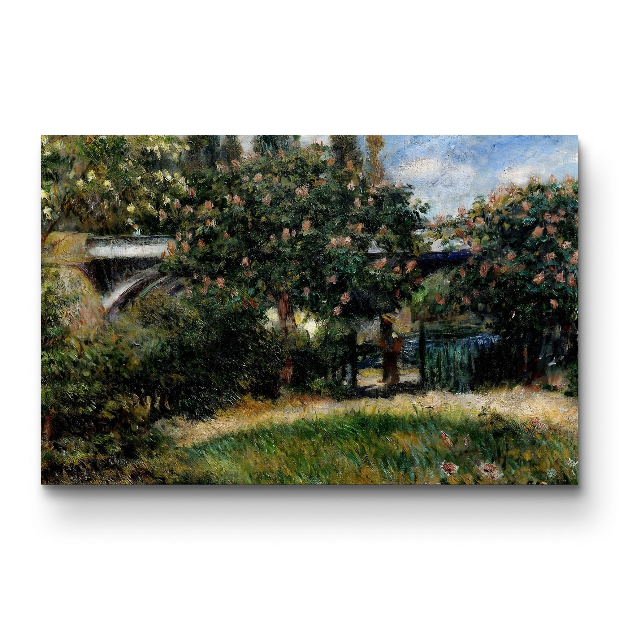 Railway Bridge at Chatou, 1881 – Renoir Wall Art | Impressionist Canvas