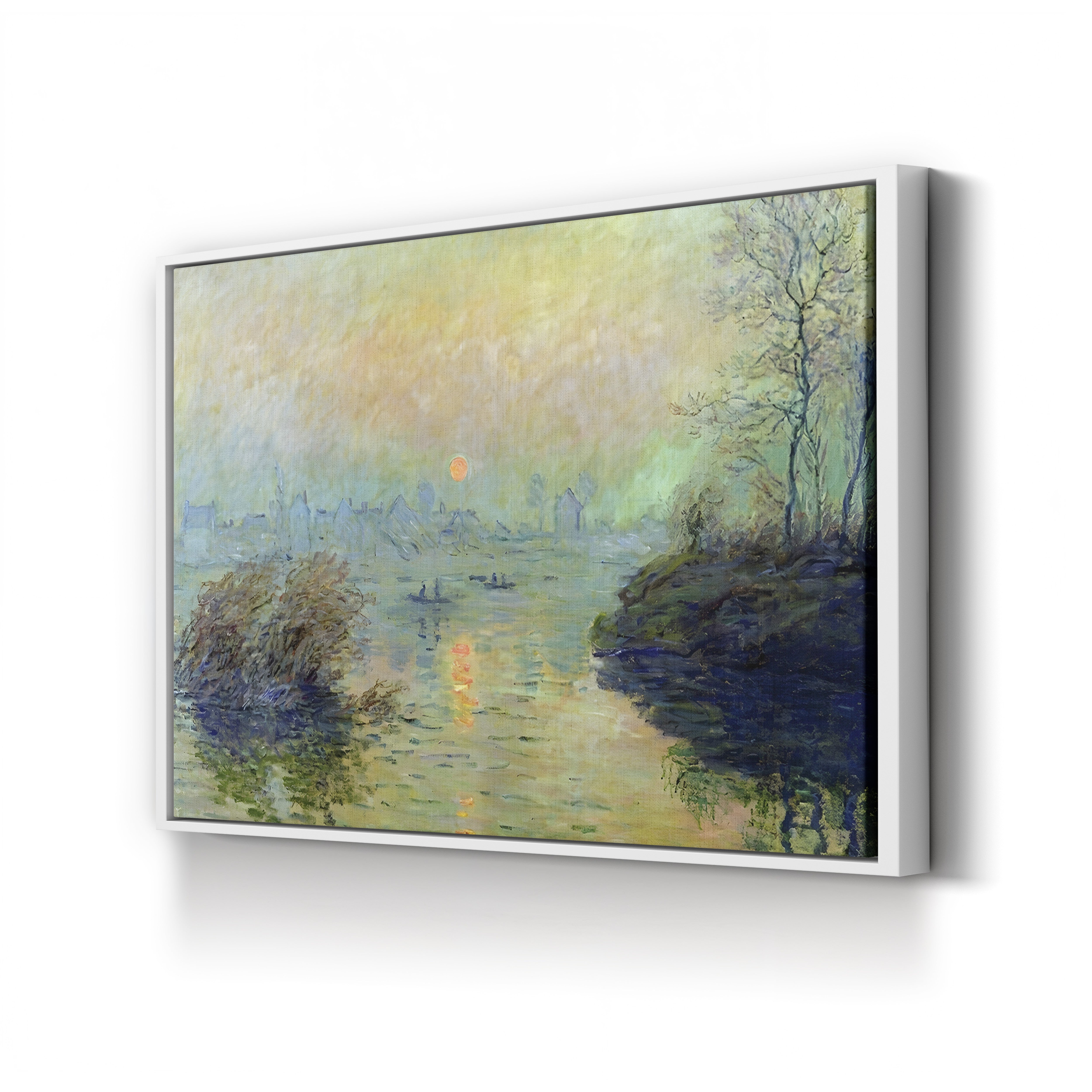 Sun Setting over the Seine at Lavacourt, Winter Effect (Soleil couchant sur la Seine à Lavacourt, effet d'hiver), 1880 by Claude Monet