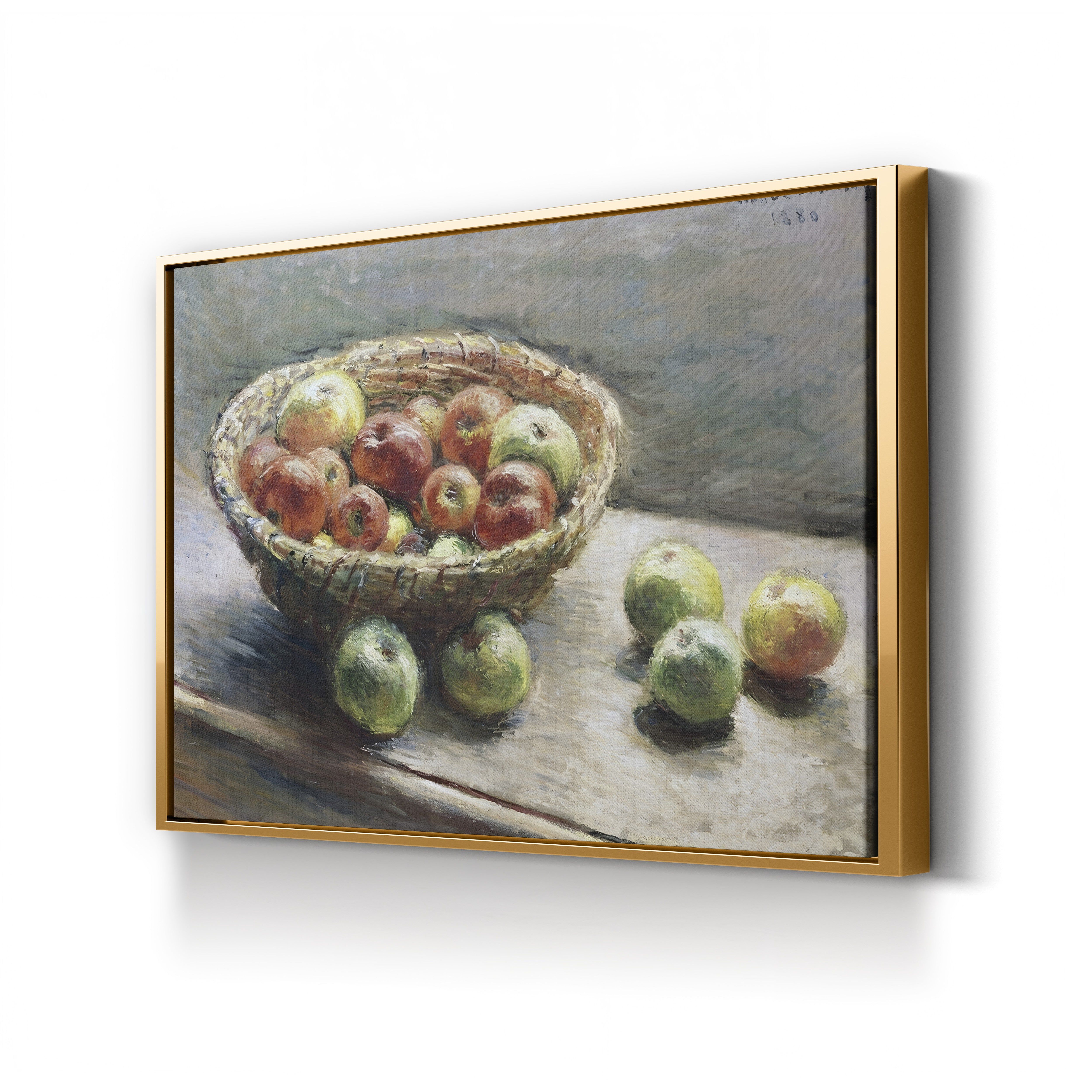 A Bowl of Apples (Le Panier de Pommes), 1880 – Claude Monet Wall Art | Impressionist Still Life Canvas Print