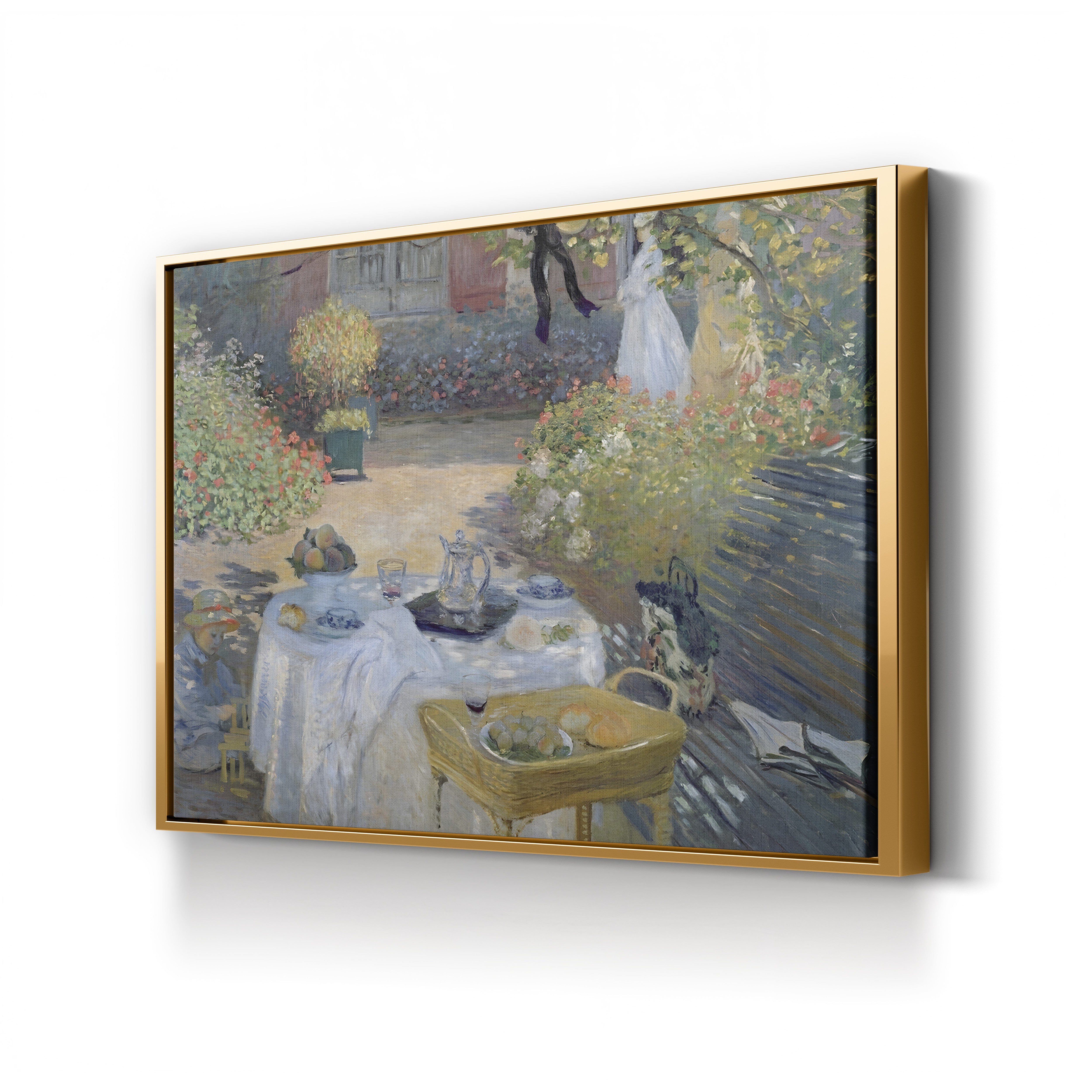 The Luncheon: Monet’s Garden at Argenteuil (Le Déjeuner, panneau décoratif), 1873 by Claude Monet