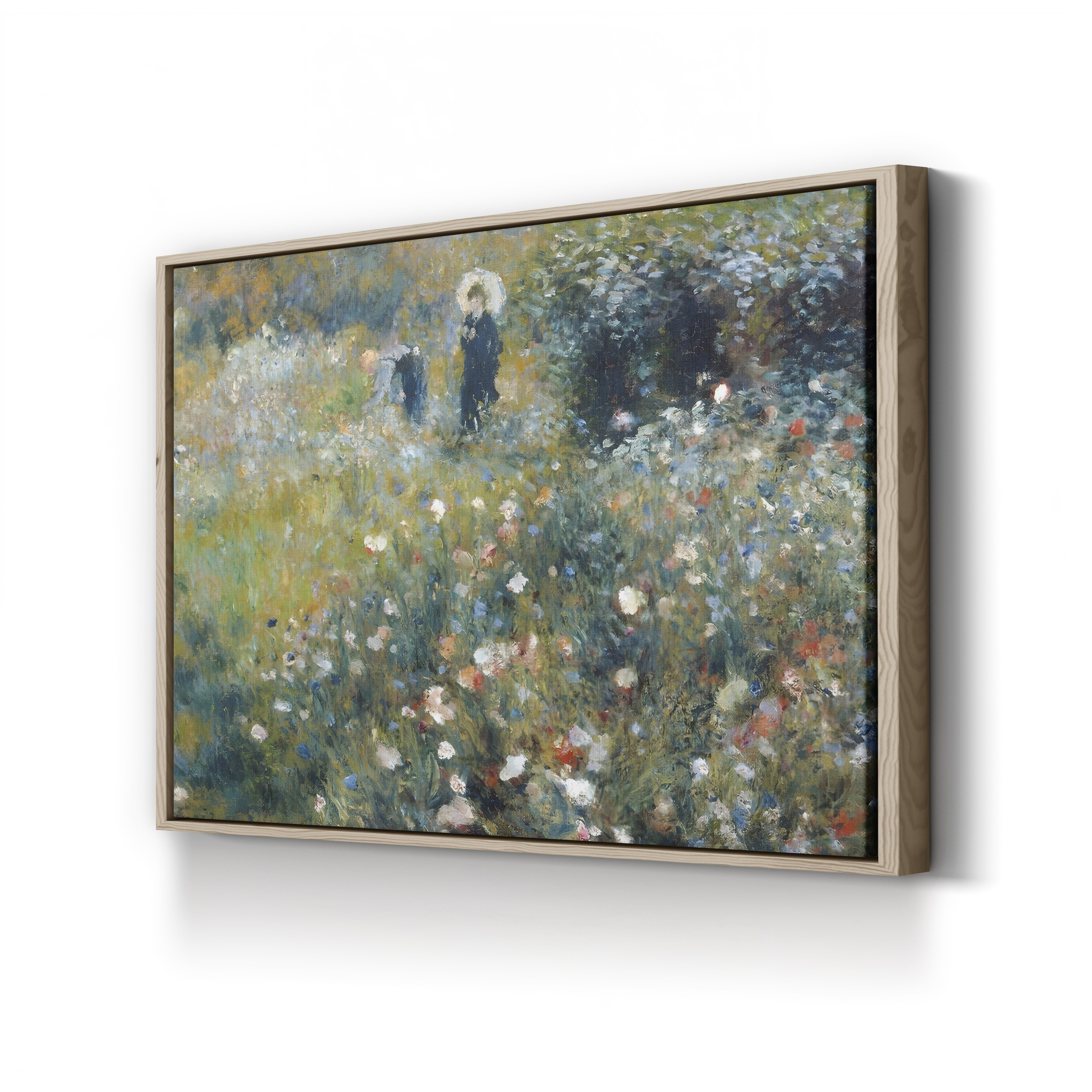 Woman with a Parasol in a Garden – Pierre-Auguste Renoir Wall Art | Impressionist Garden Canvas Print