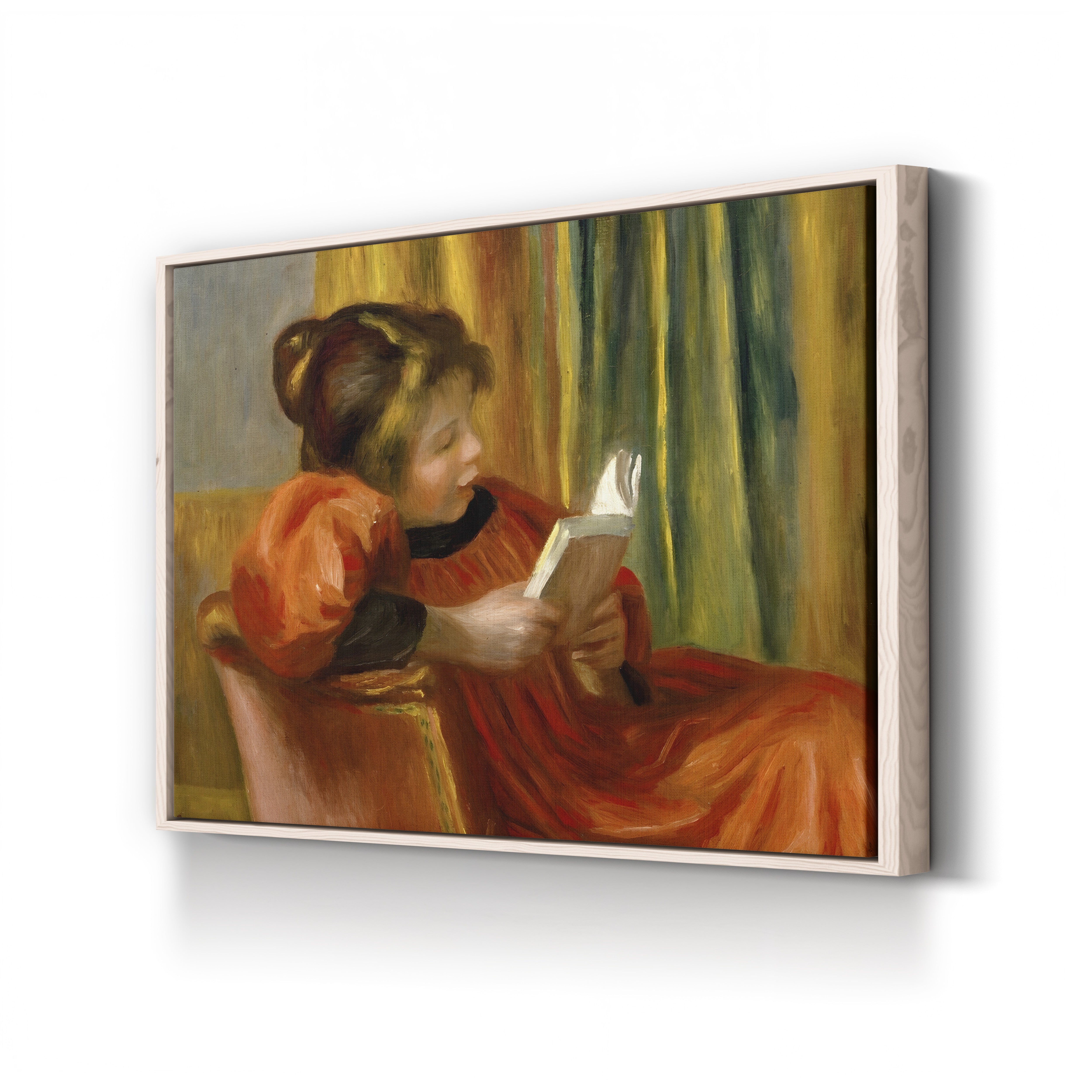 Girl Reading, 1890 – Pierre-Auguste Renoir Wall Art | Impressionist Figure Canvas Print