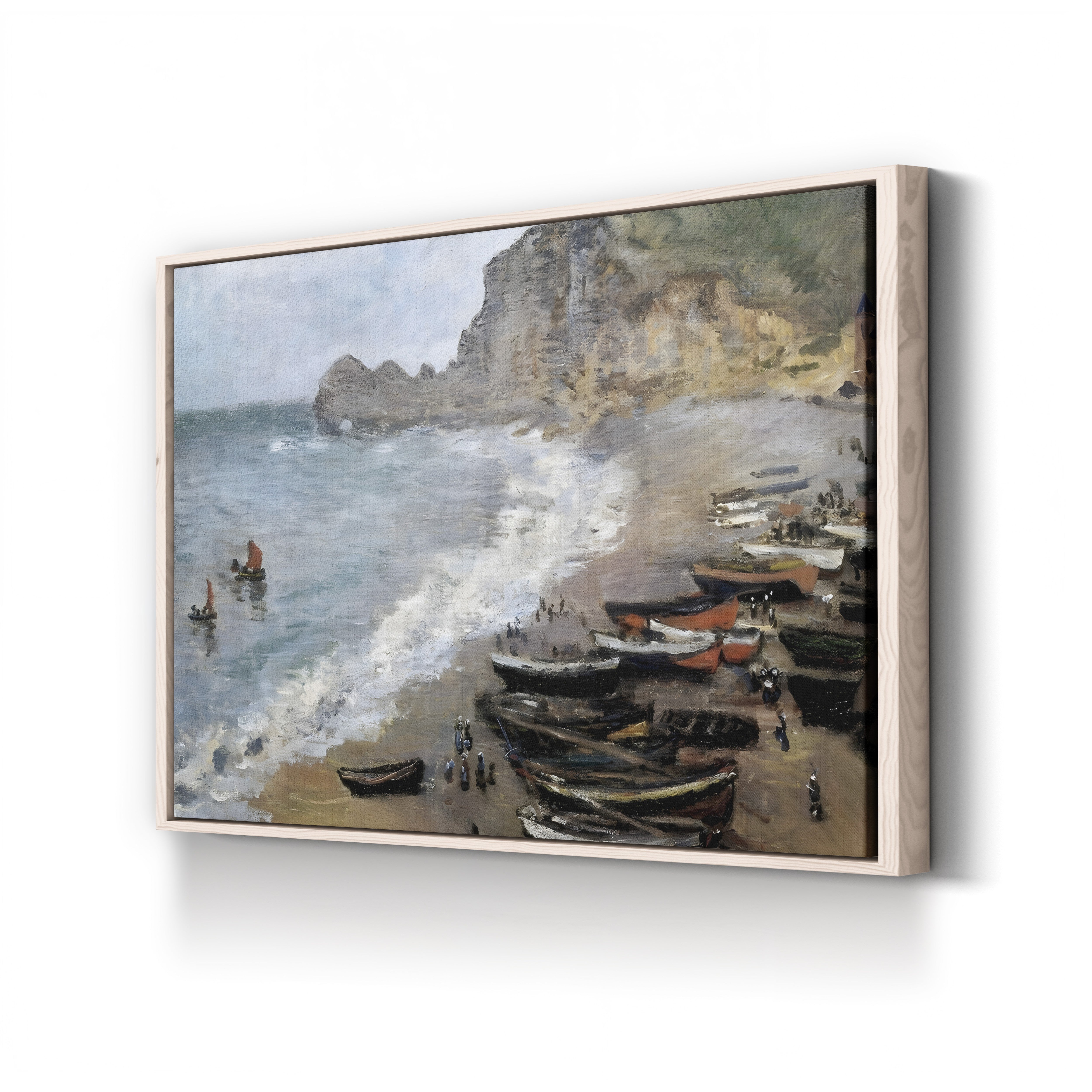 Étretat Beach and the Porte d'Amont – Claude Monet Wall Art | Impressionist Coastal Seascape Print