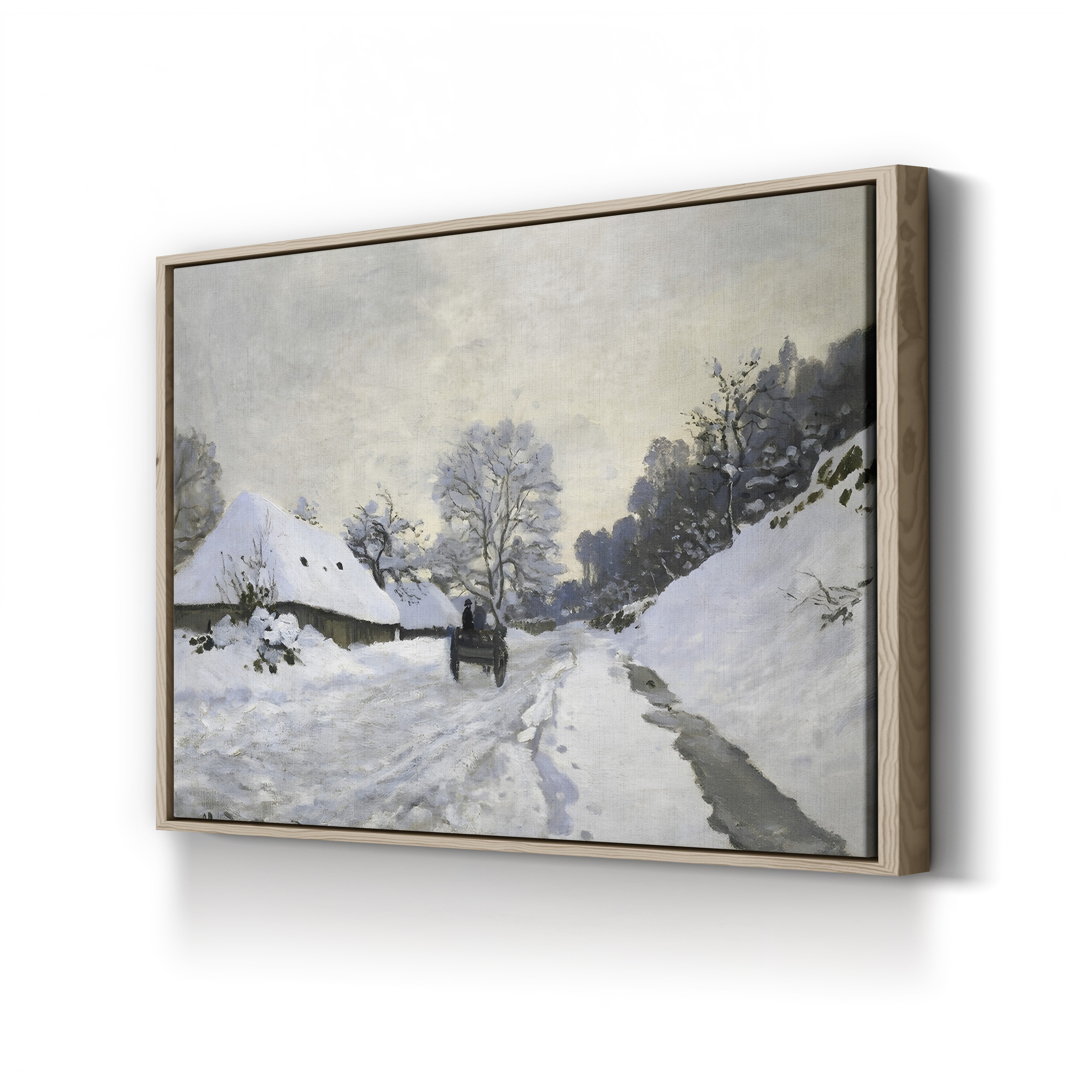 The Cart, Snow-Covered Road at Honfleur (La Charrette. Route sous la neige à Honfleur), 1867 by Claude Monet