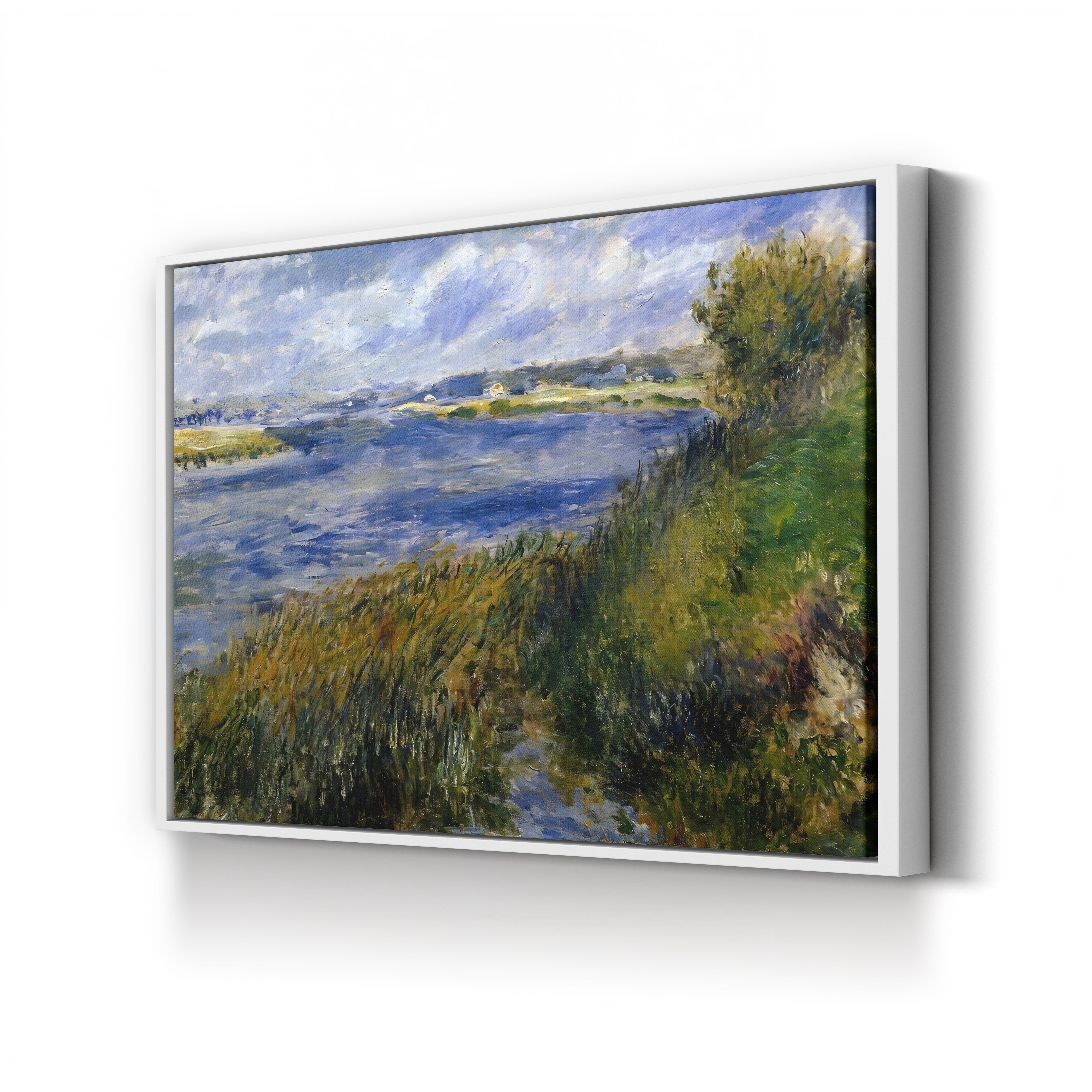 Banks of the Seine at Champrosay, 1876 – Pierre-Auguste Renoir Wall Art | Impressionist Landscape Canvas Print