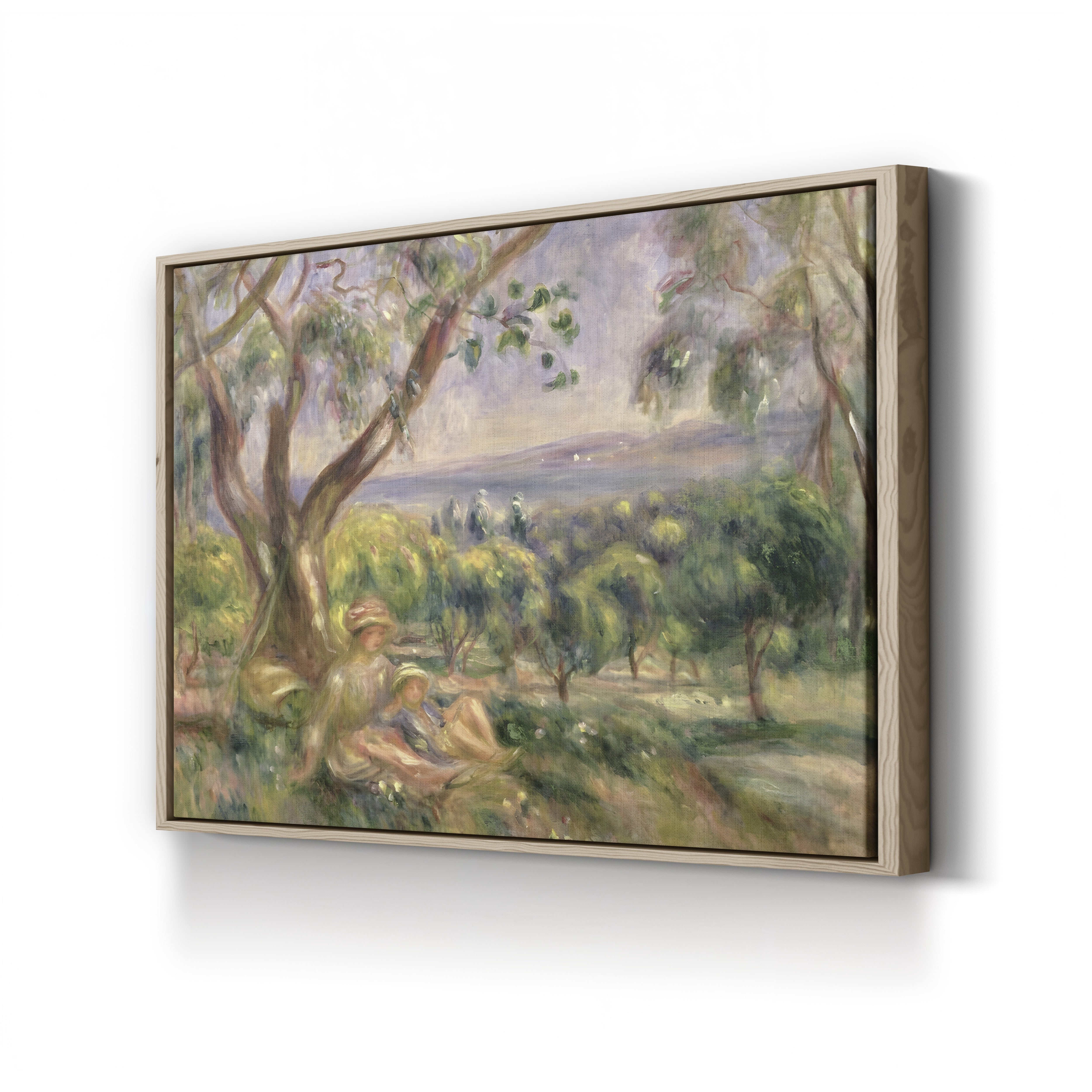 Woman and Child Under a Tree, 1910 – Pierre-Auguste Renoir Wall Art | Impressionist Family Canvas Print