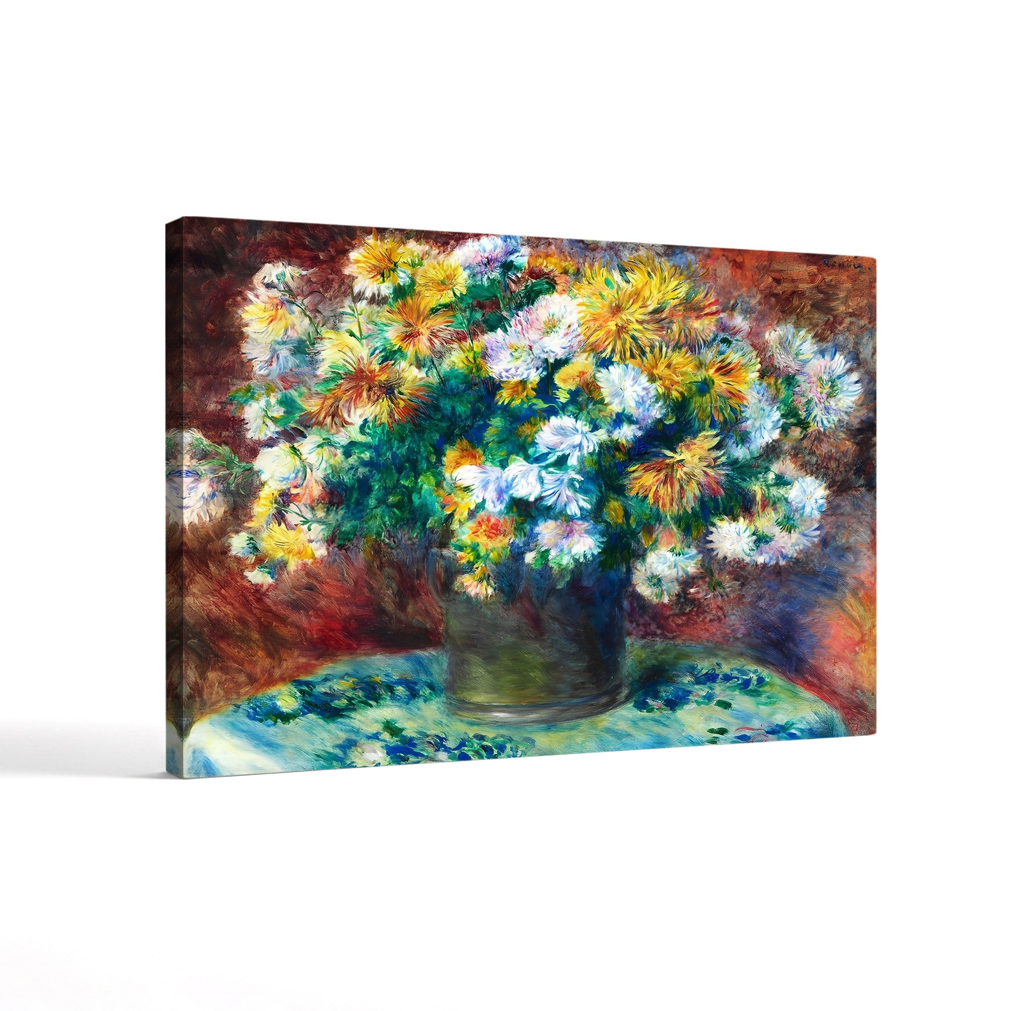 Chrysanthemums – Pierre-Auguste Renoir Wall Art | Impressionist Floral Canvas Print