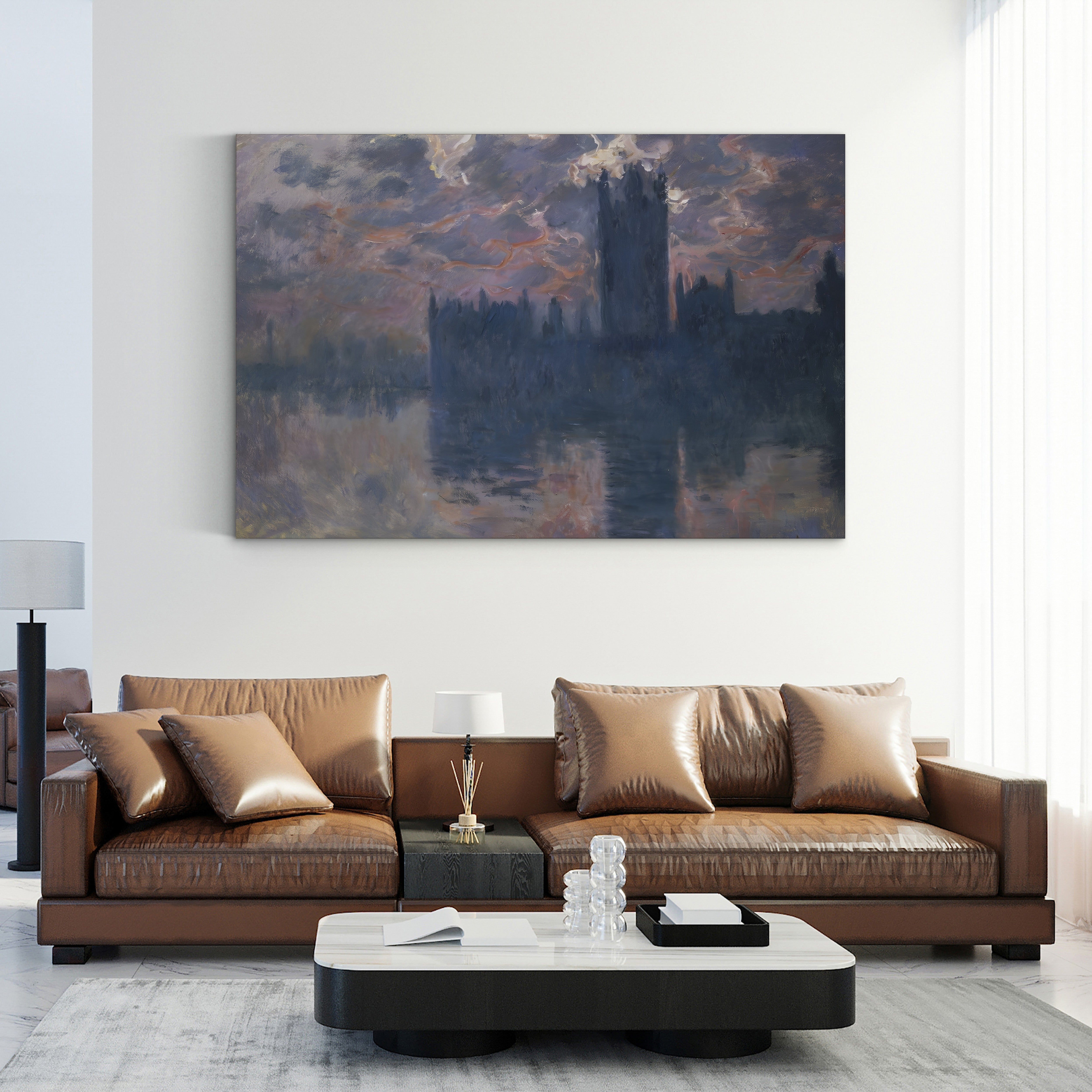 Houses of Parliament, Sunset, 1902 – Claude Monet Wall Art | Impressionist London Series Canvas Print