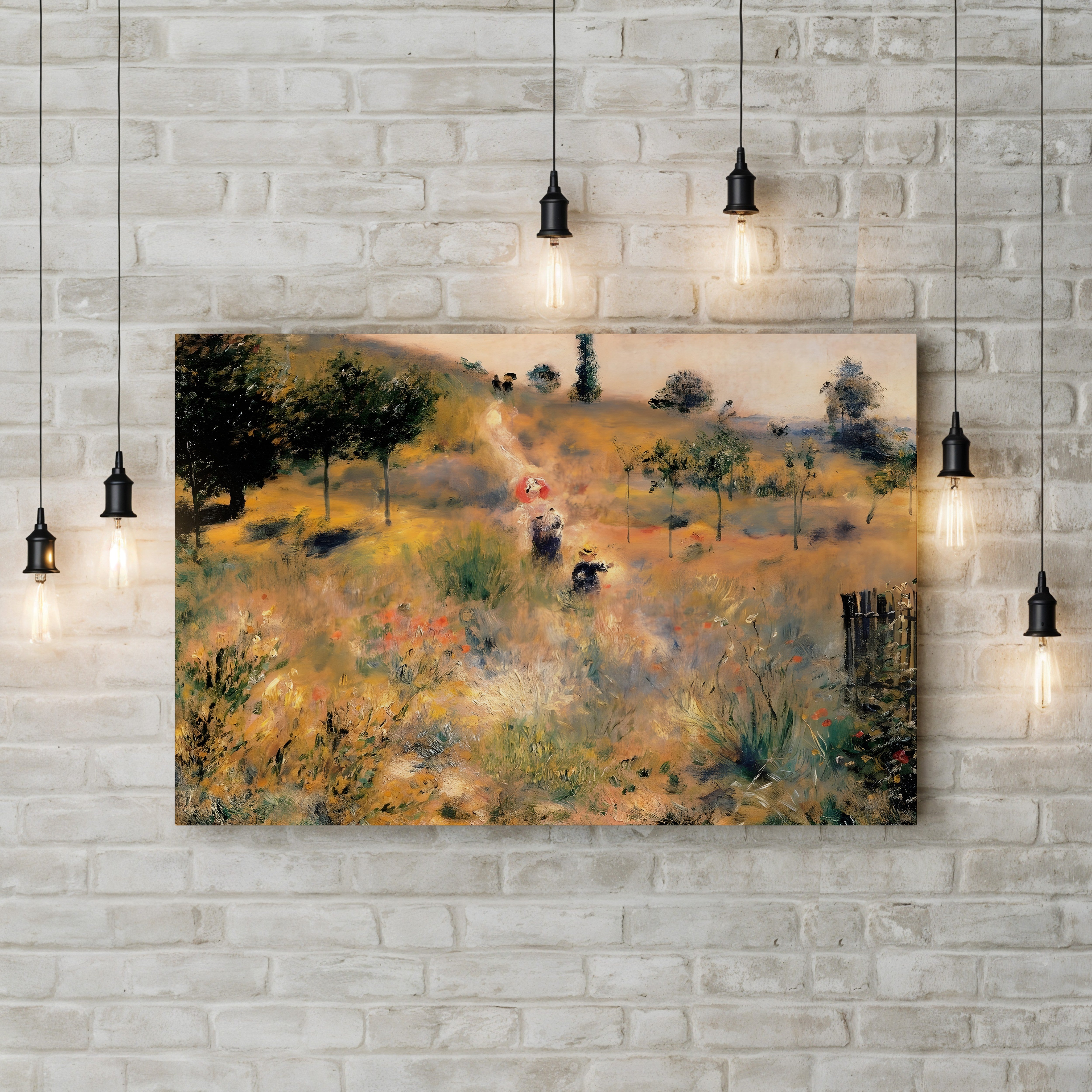 Pathway Through Tall Grass, c. 1875 – Renoir Wall Art | Impressionist Canvas
