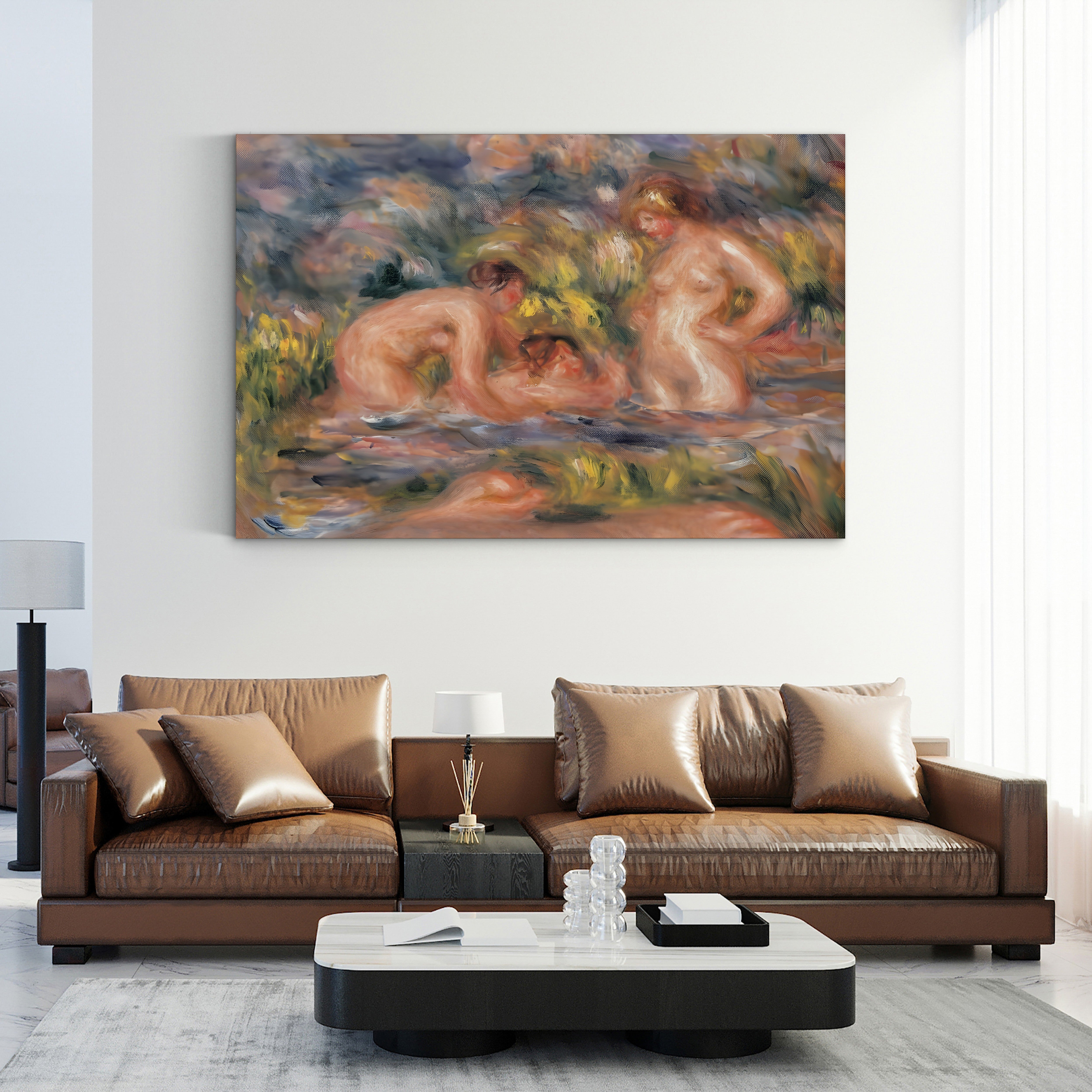 Bathers, c. 1918–1919 – Pierre-Auguste Renoir Wall Art | Late Impressionist Nude Canvas Print