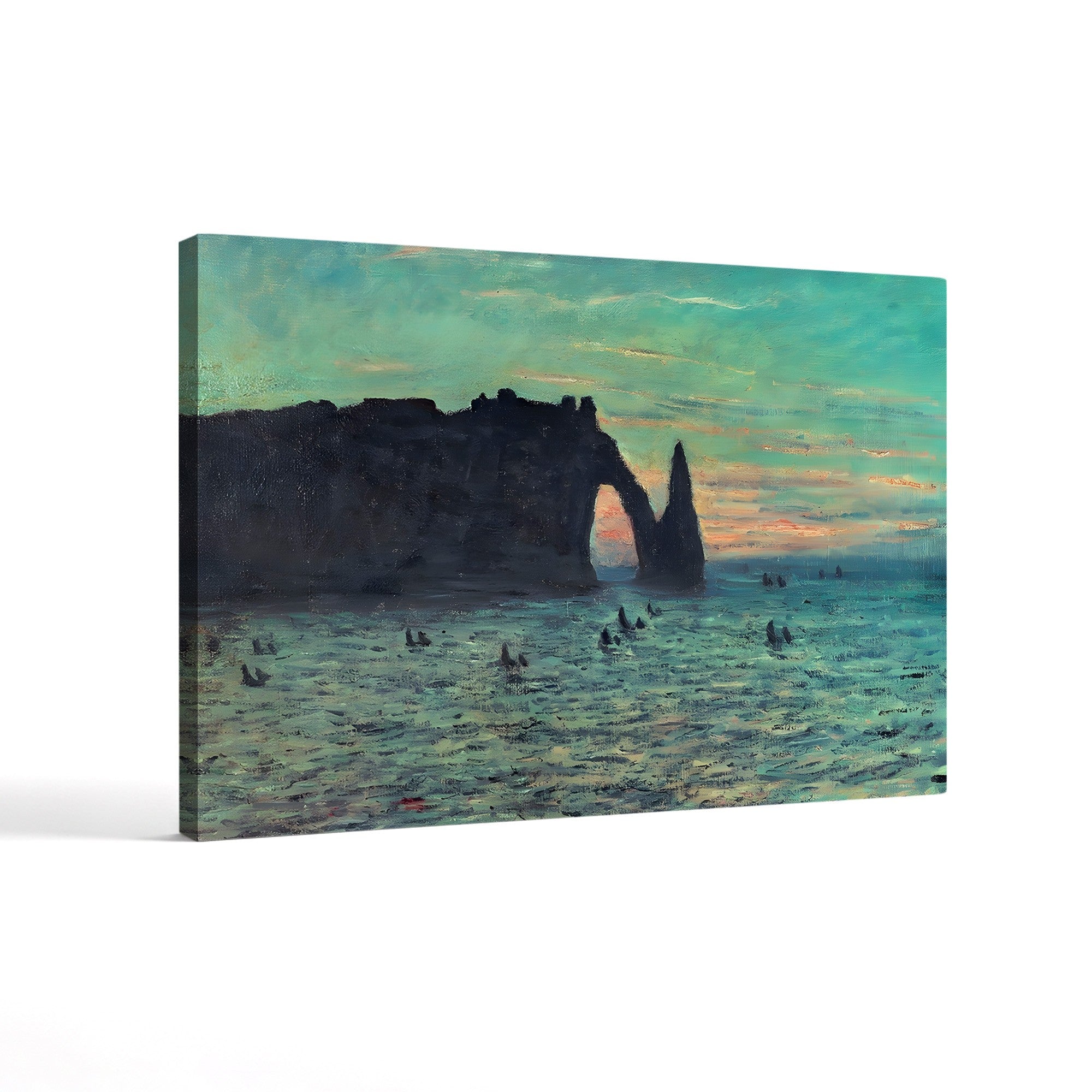 The Hollow Needle at Étretat (L’Aiguille creuse à Étretat), 1883 by Claude Monet