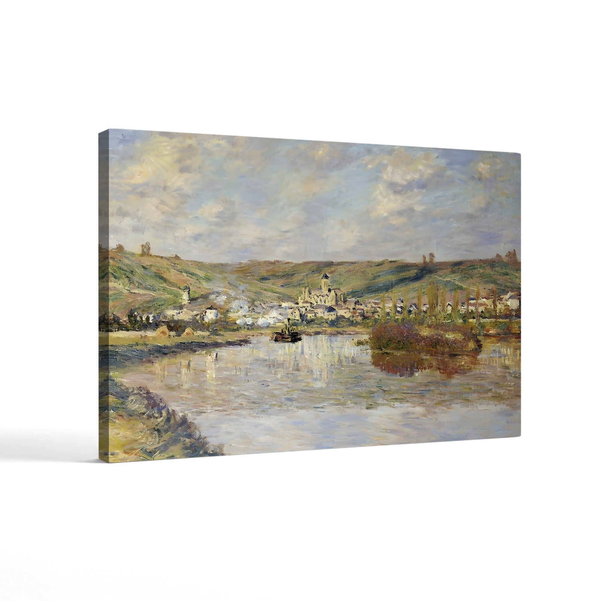 End of the Afternoon, Vétheuil – Claude Monet Wall Art | Impressionist Landscape Canvas Print