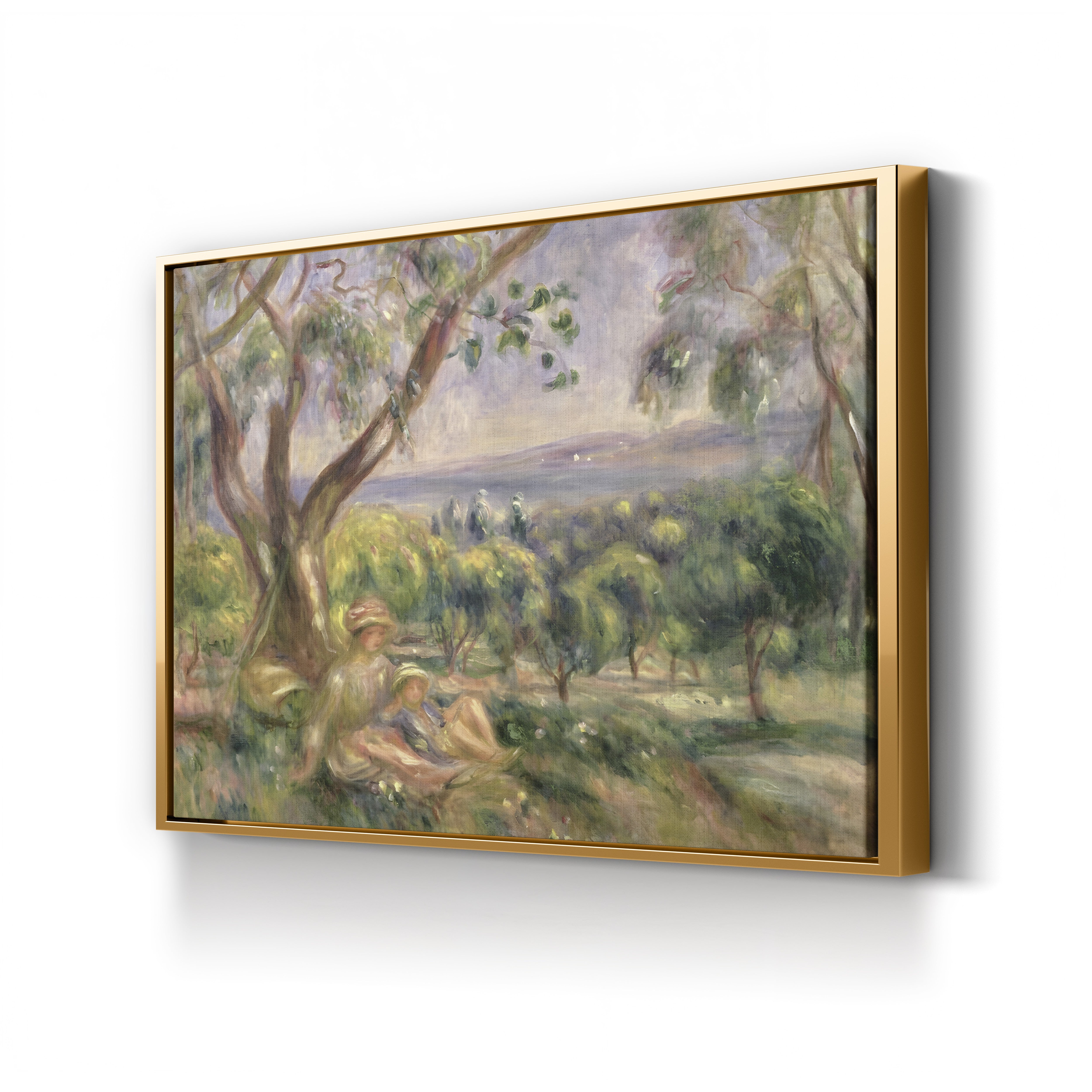 Woman and Child Under a Tree, 1910 – Pierre-Auguste Renoir Wall Art | Impressionist Family Canvas Print