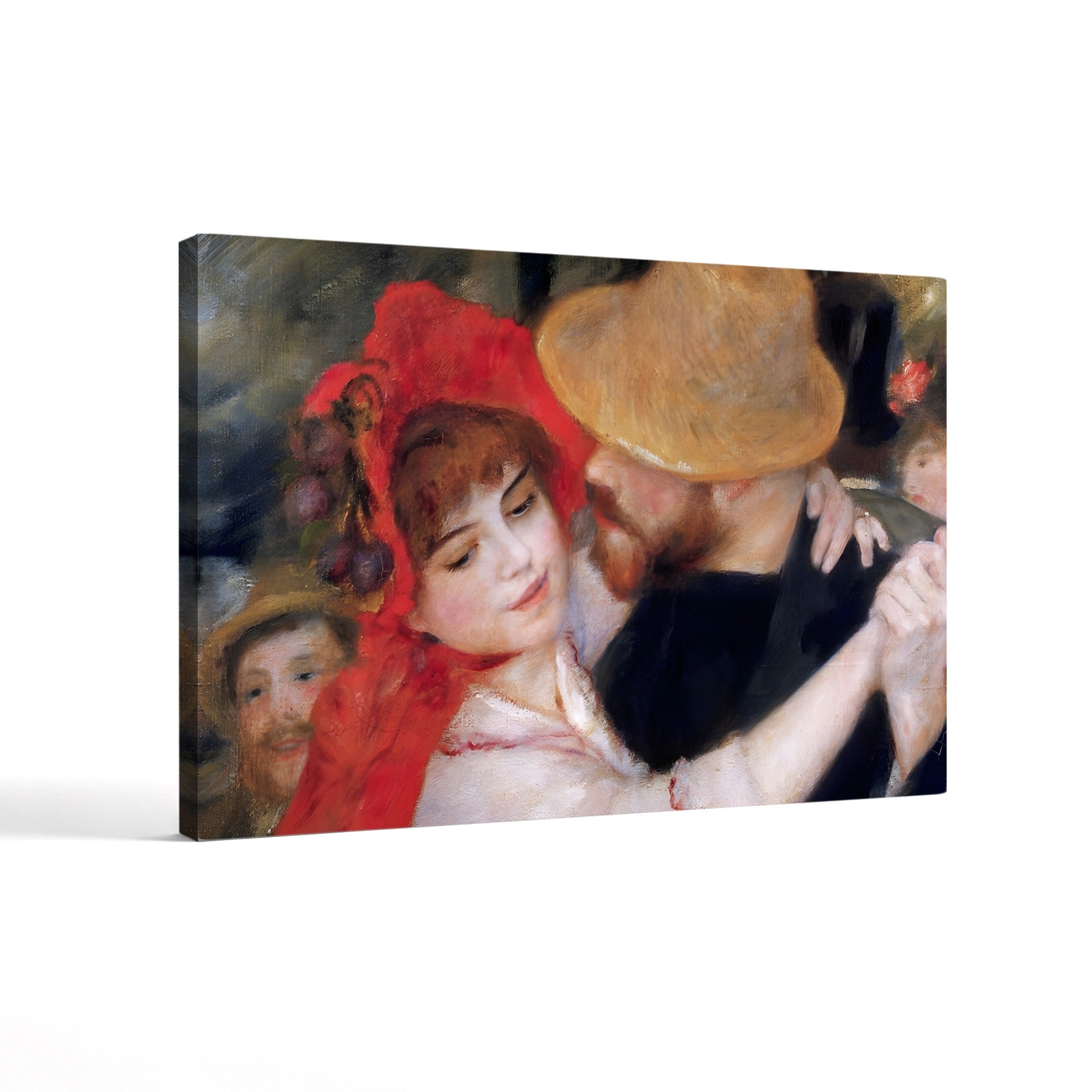 Detail of Dancing Couple from Le Bal à Bougival – Pierre-Auguste Renoir Wall Art | Impressionist Dance Canvas Print